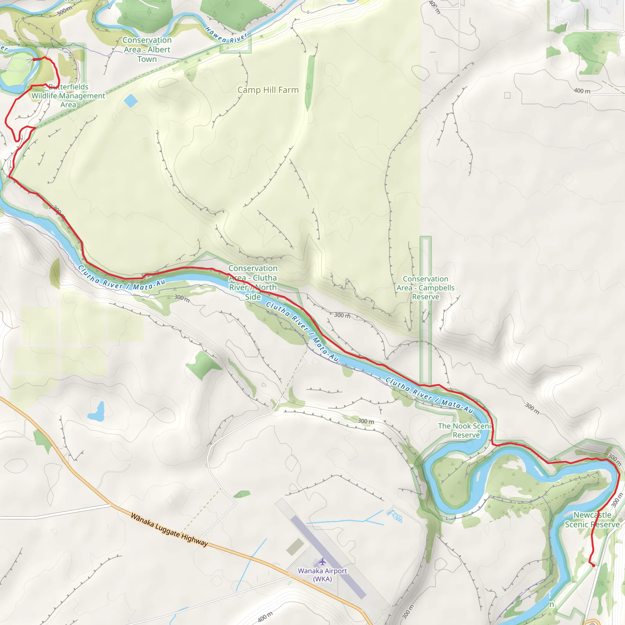Newcastle Track mobile static map