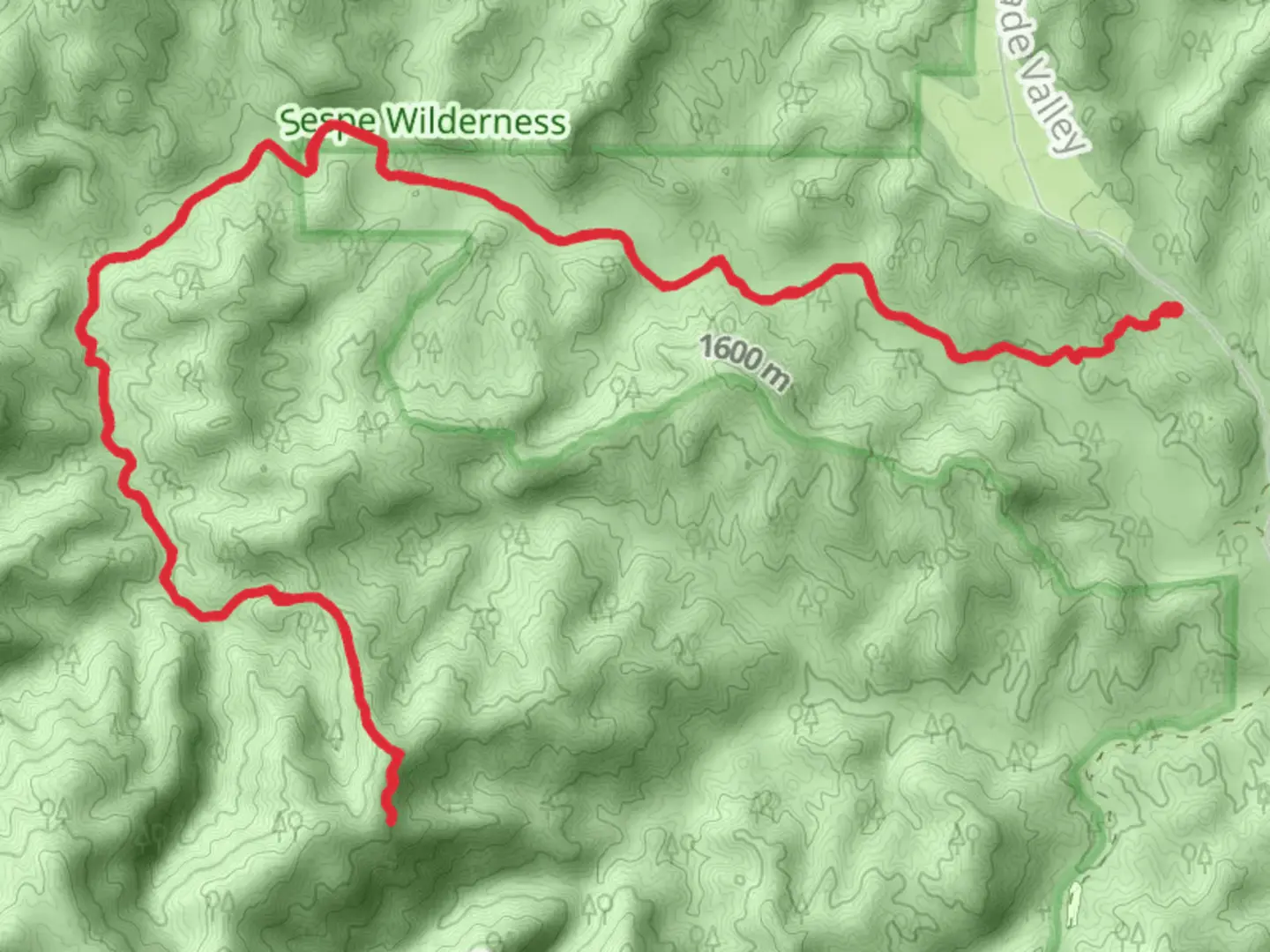An image depicting the trail Fishbowls Trail and its surrounding area.
