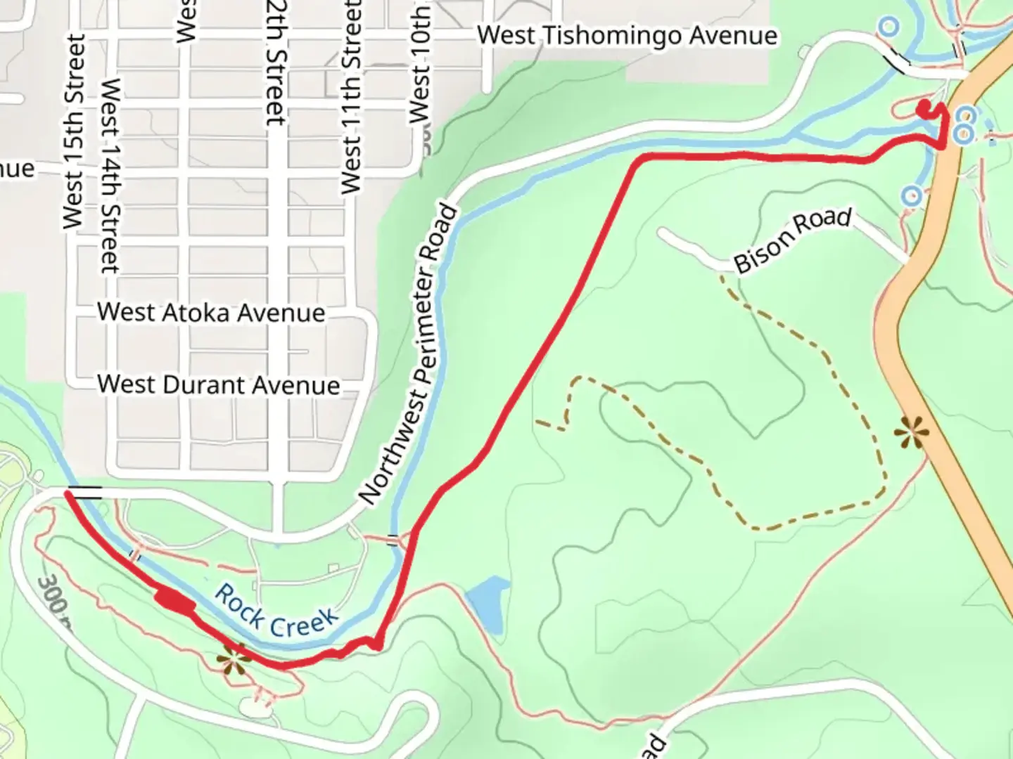 An image depicting the trail Bromide Hill and its surrounding area.