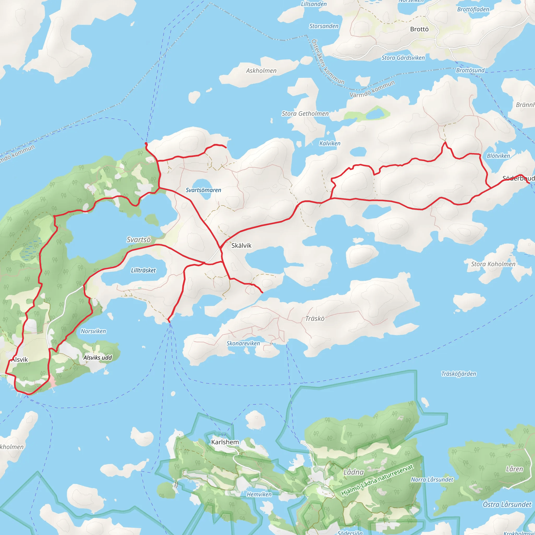 Stockholm Archipelago Trail - Svartsö mobile static map