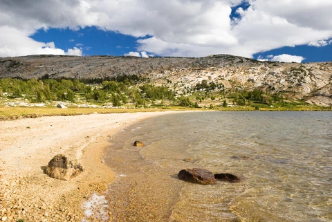 An image depicting the trail Evelyn Lake and Rafferty Creek Loop Trail and its surrounding area.