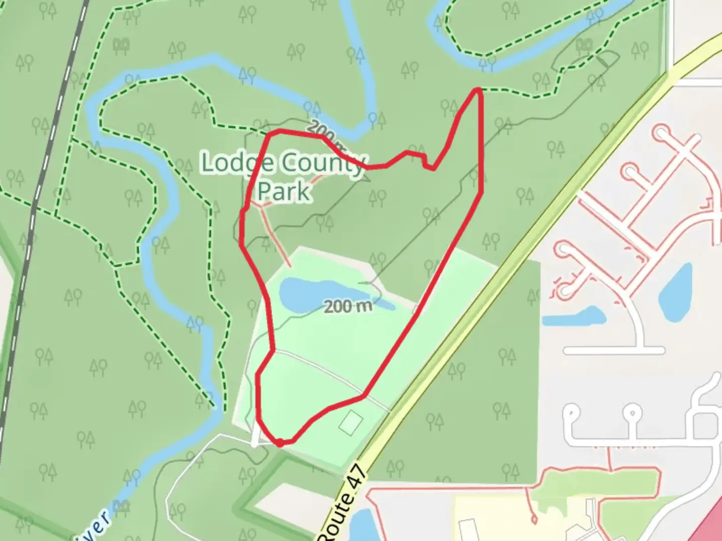 An image depicting the trail Old Route 47 Loop - West and its surrounding area.