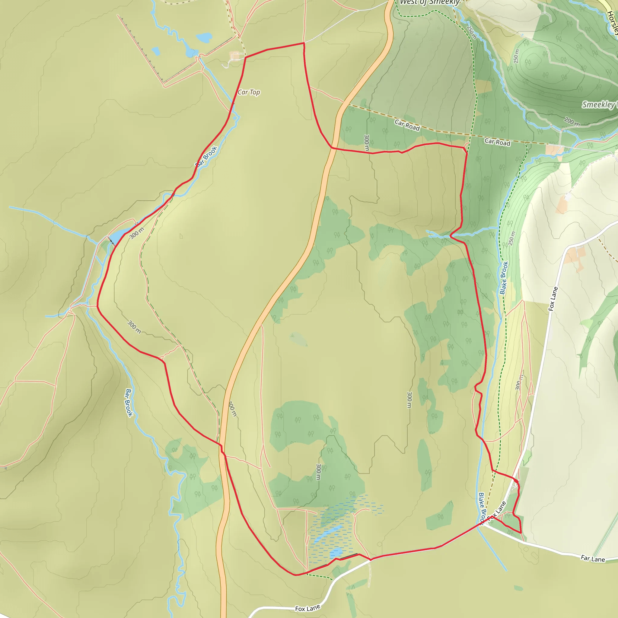 Barbrook Stone CIrcle Loop mobile static map