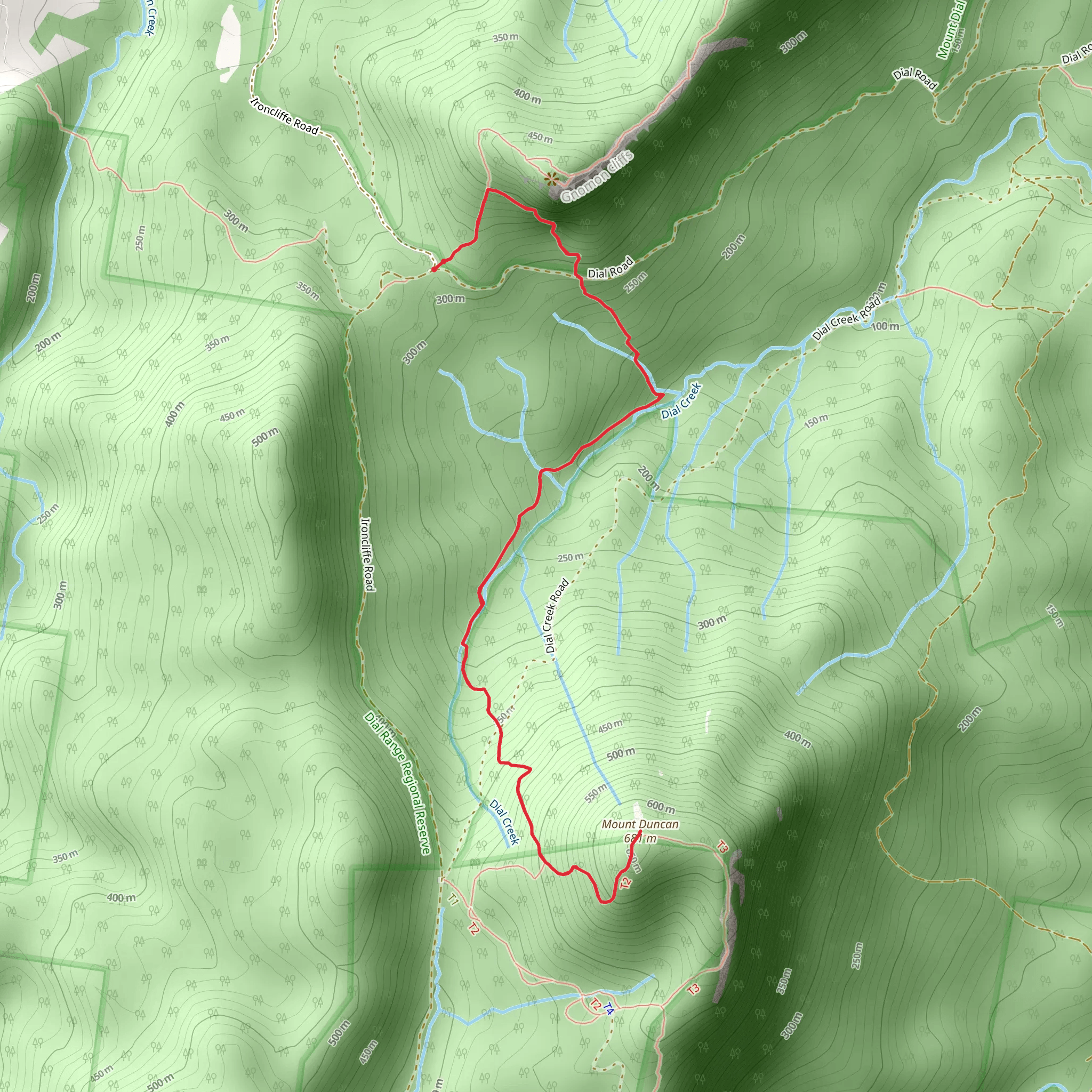 Mount Duncan Track mobile static map
