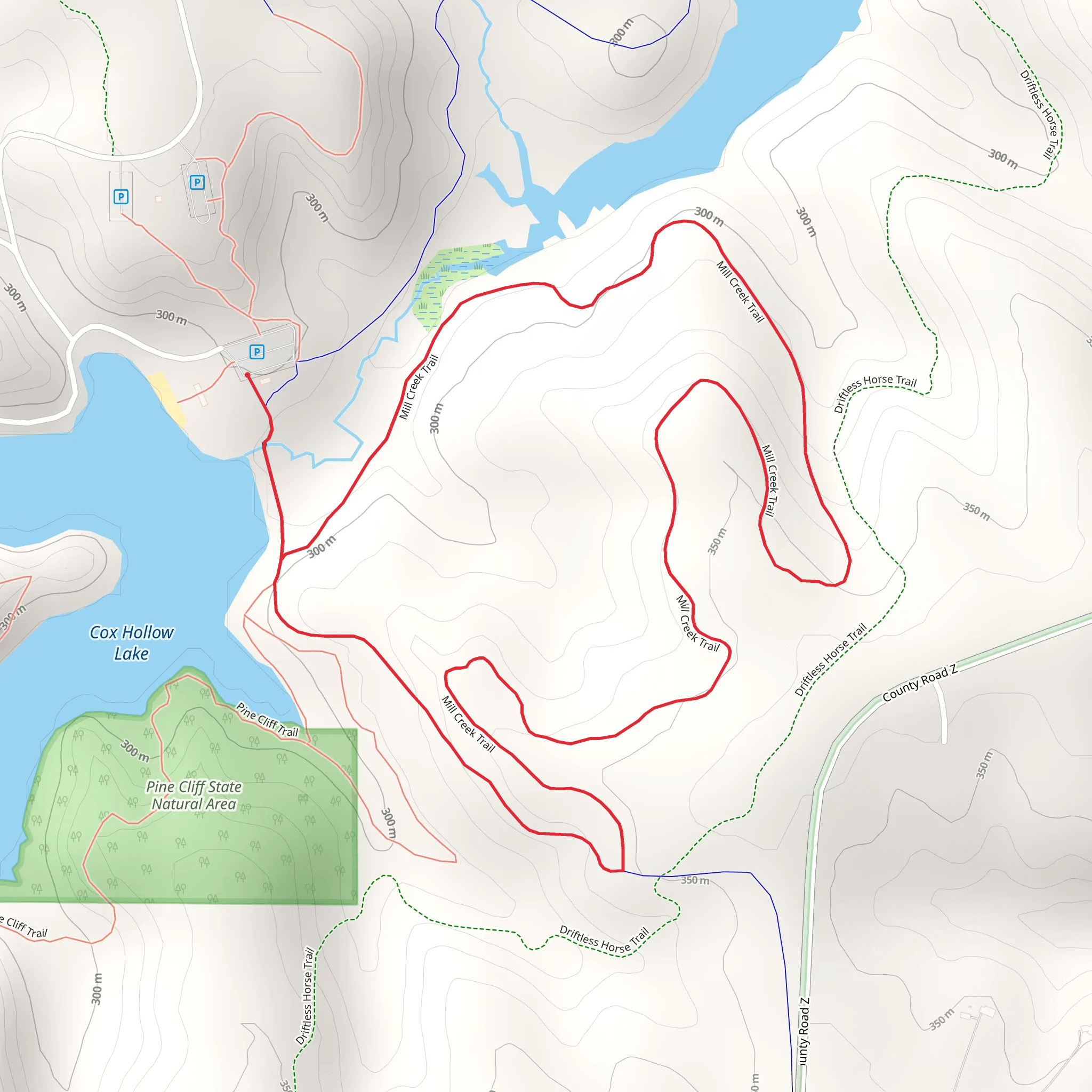 Mill Creek Loop Trail mobile static map