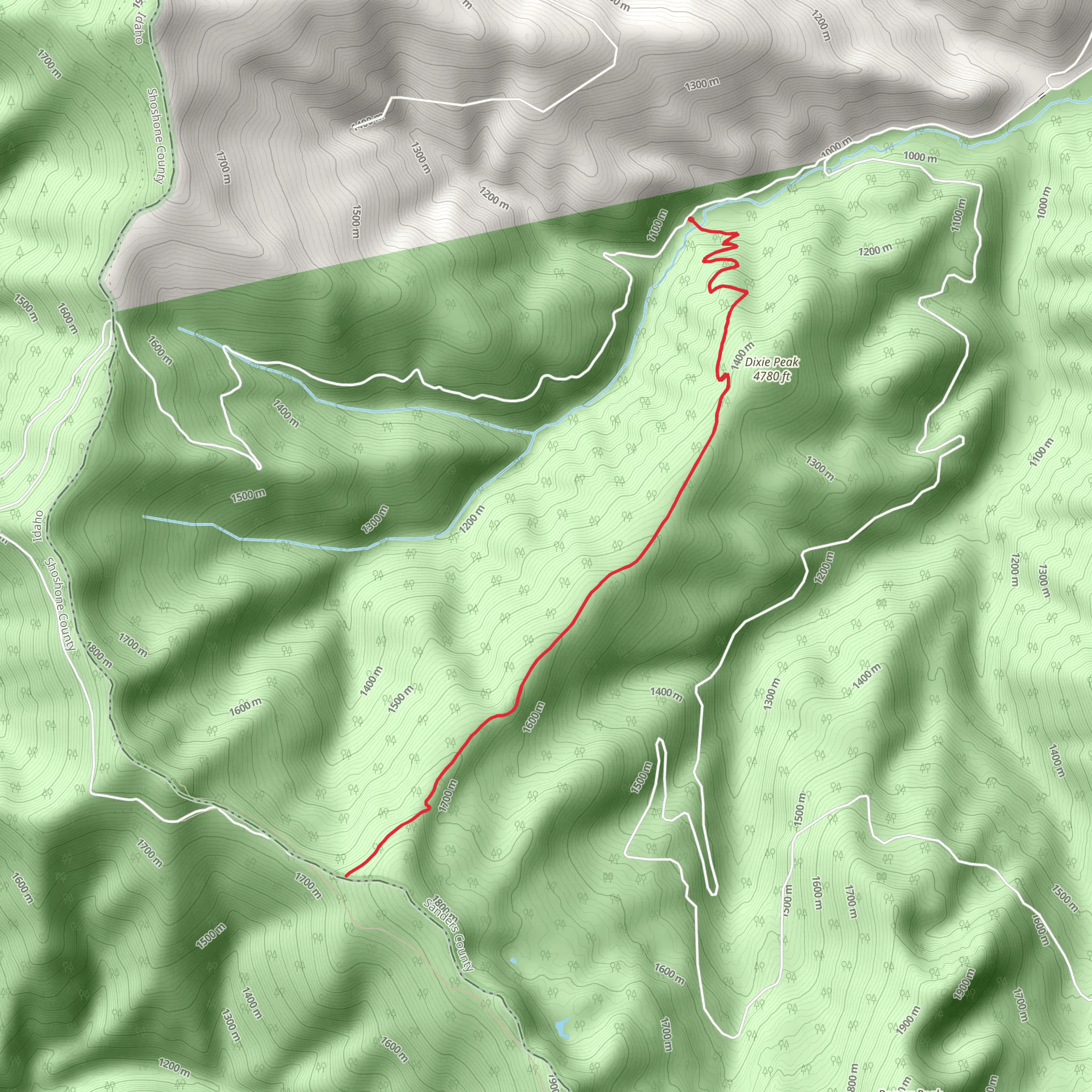 Dixie Ridge Trail mobile static map
