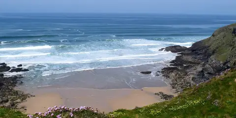 An image depicting the trail Tregurrian and Trevarrian Walk and its surrounding area.