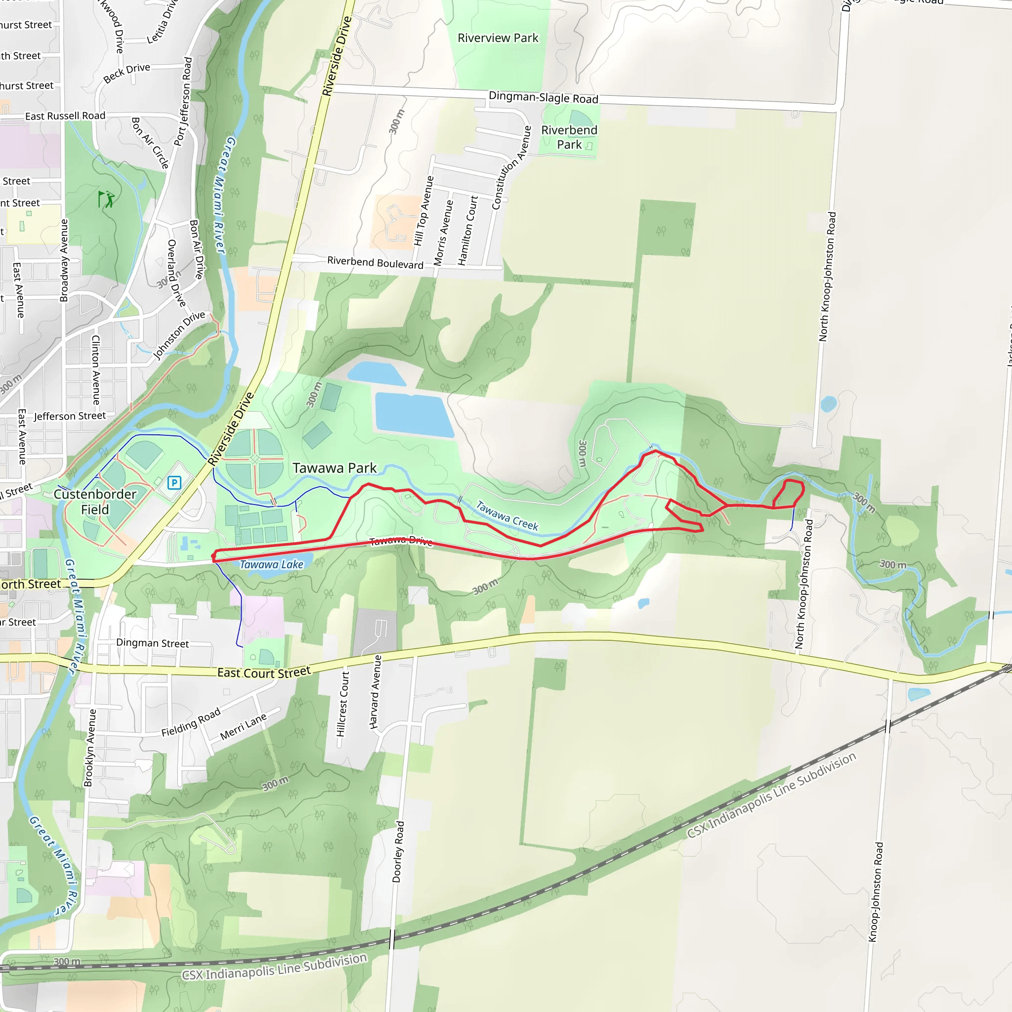 Tawawa Creek Loop mobile static map