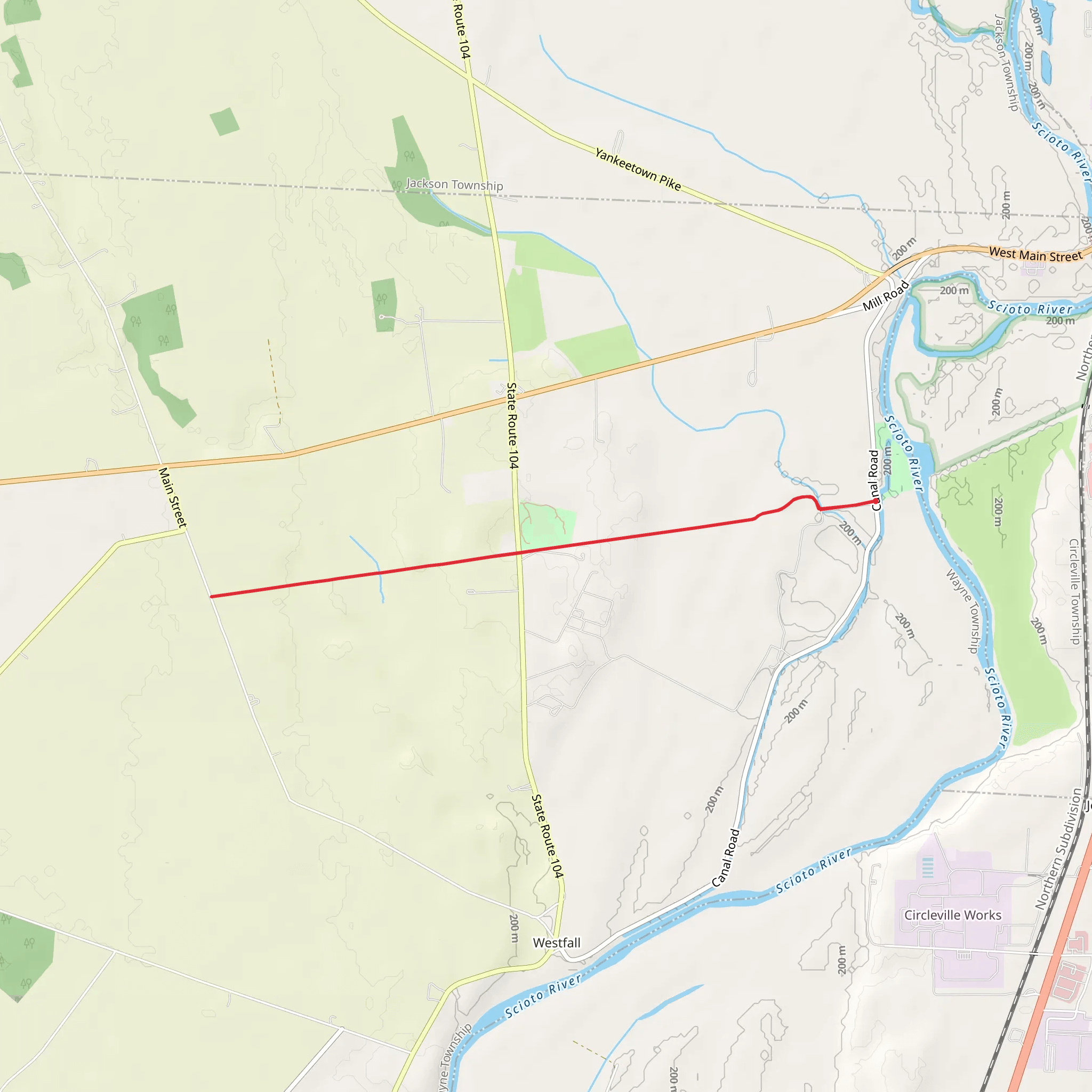 Pickaway Trail mobile static map