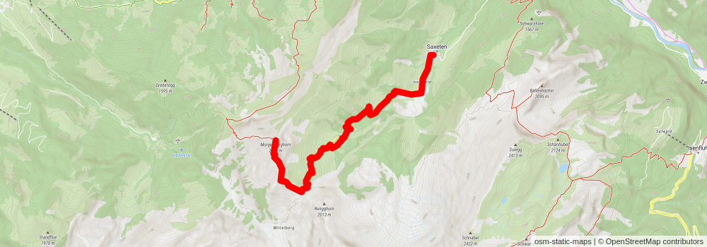 The quiet of evening on the Morgenberghorn stage 2 Map