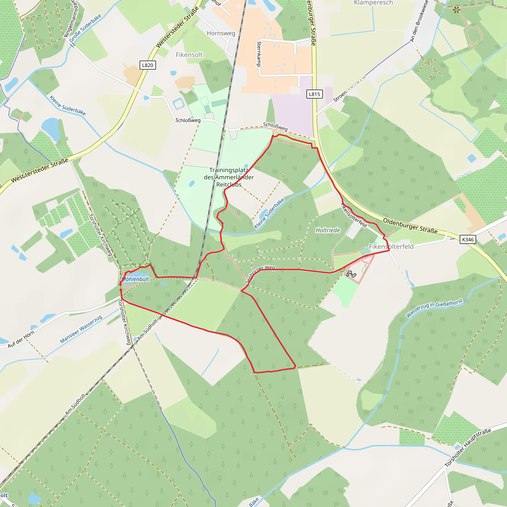 Fikensolterfeld and Möhlenbült Loop mobile static map
