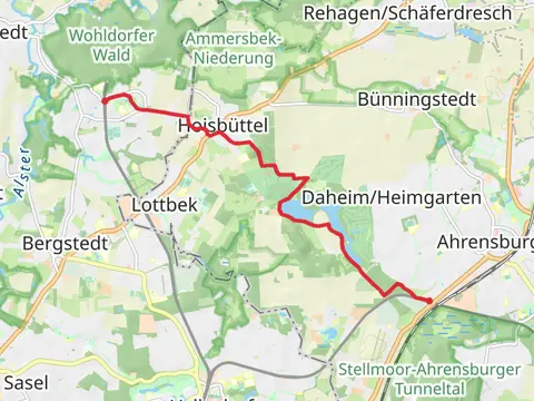 Ohlstedt to Ahrensburg West Walk via Bredenbeker Teich