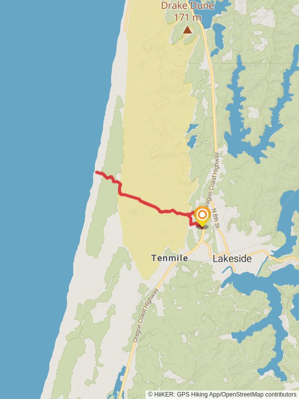 John Dellenback Dunes Trail from Eel Creek Campground