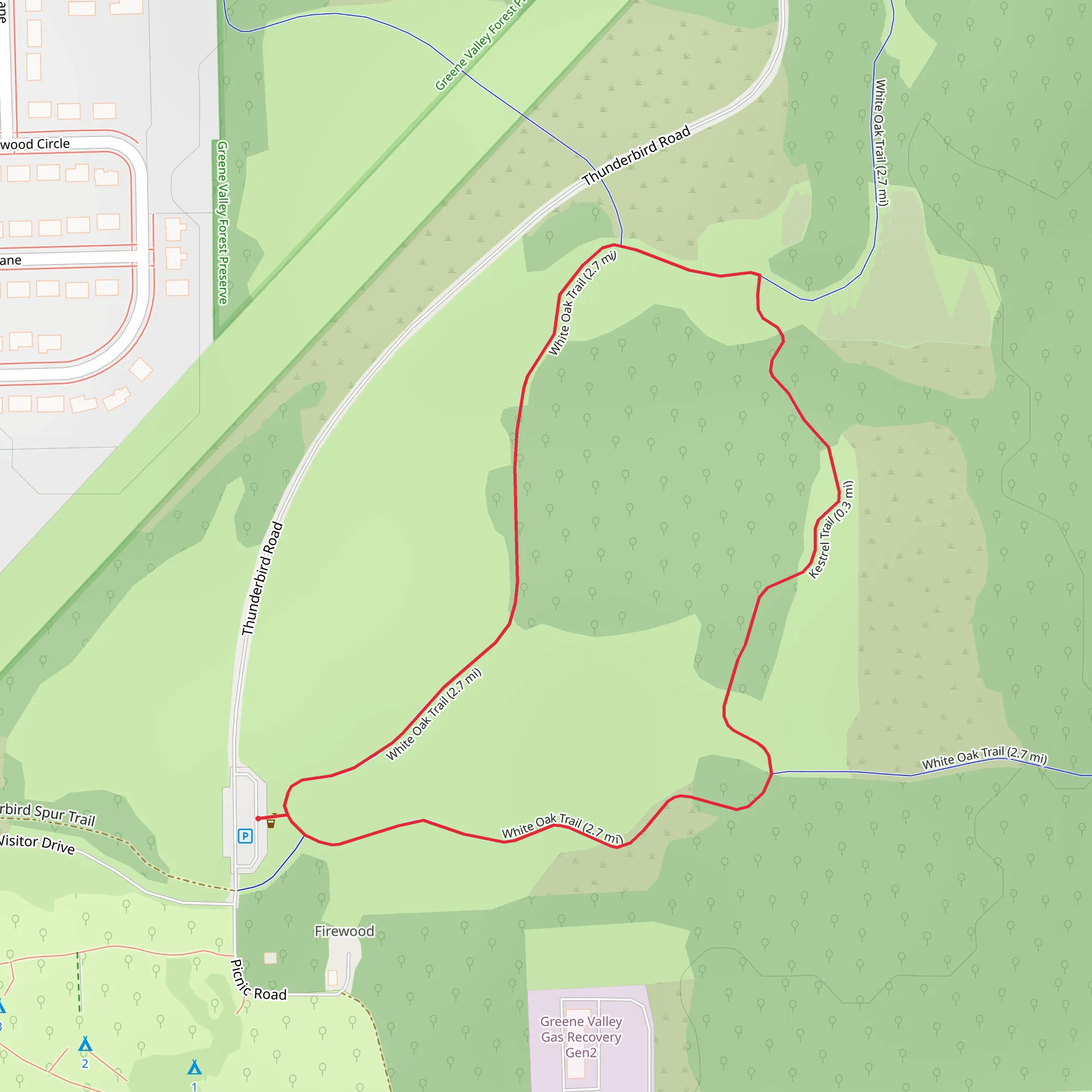 Kestrel Loop Trail mobile static map