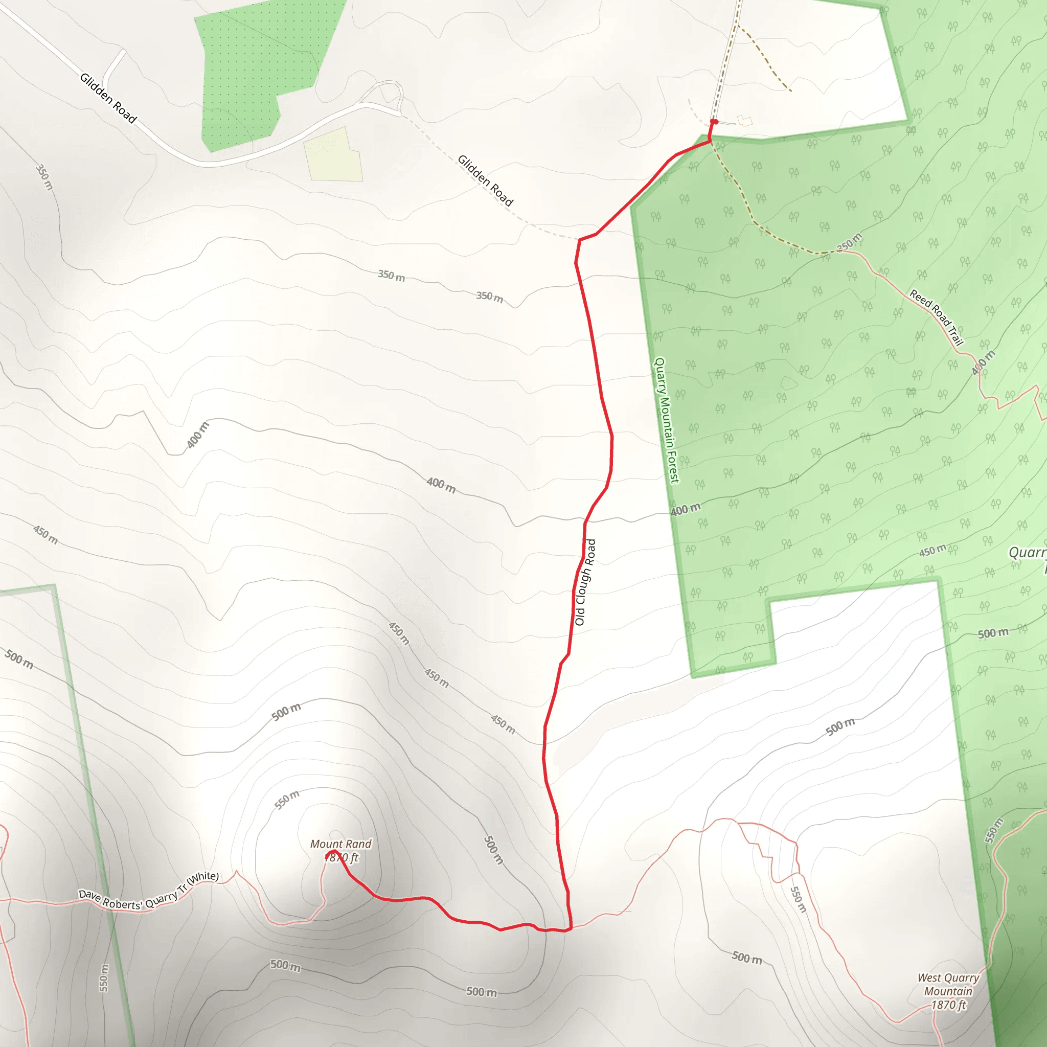 Mount Rand via Pld Clough Road mobile static map