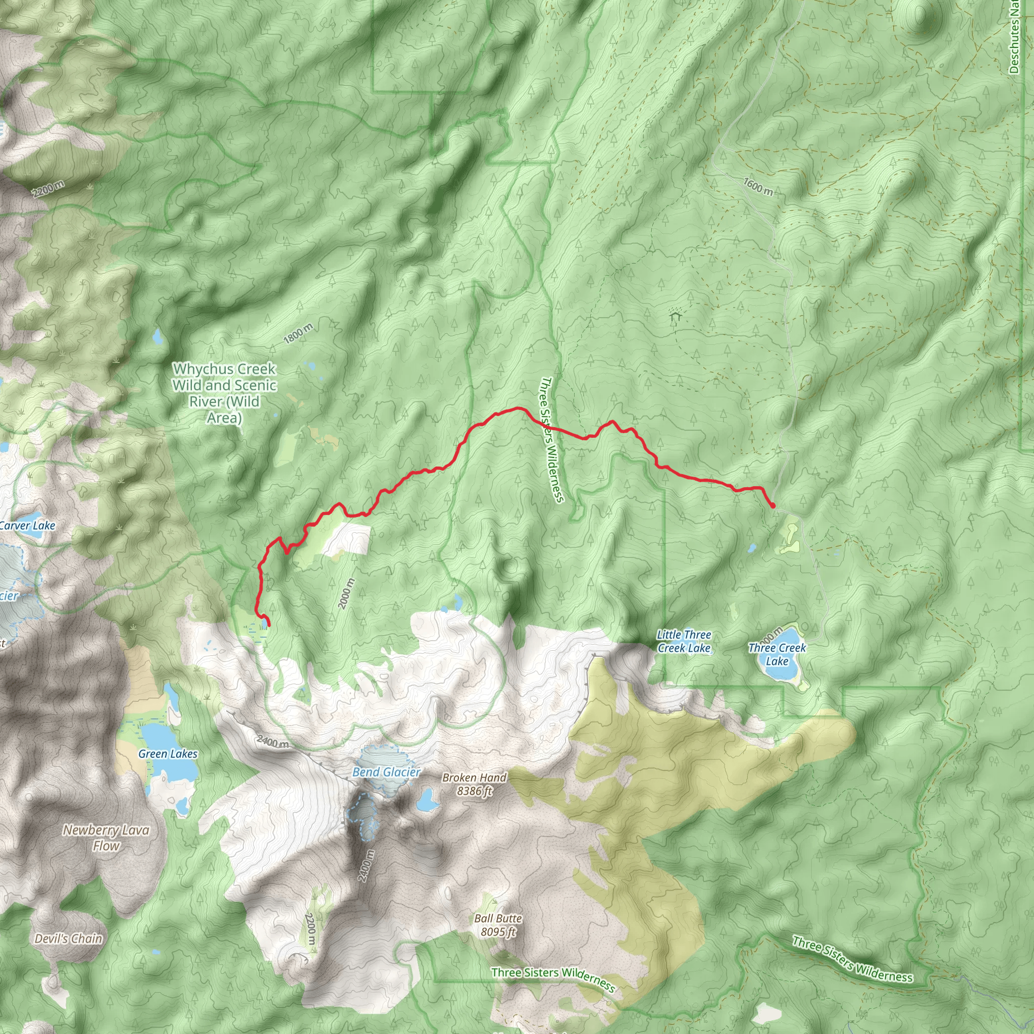 Snow Creek mobile static map