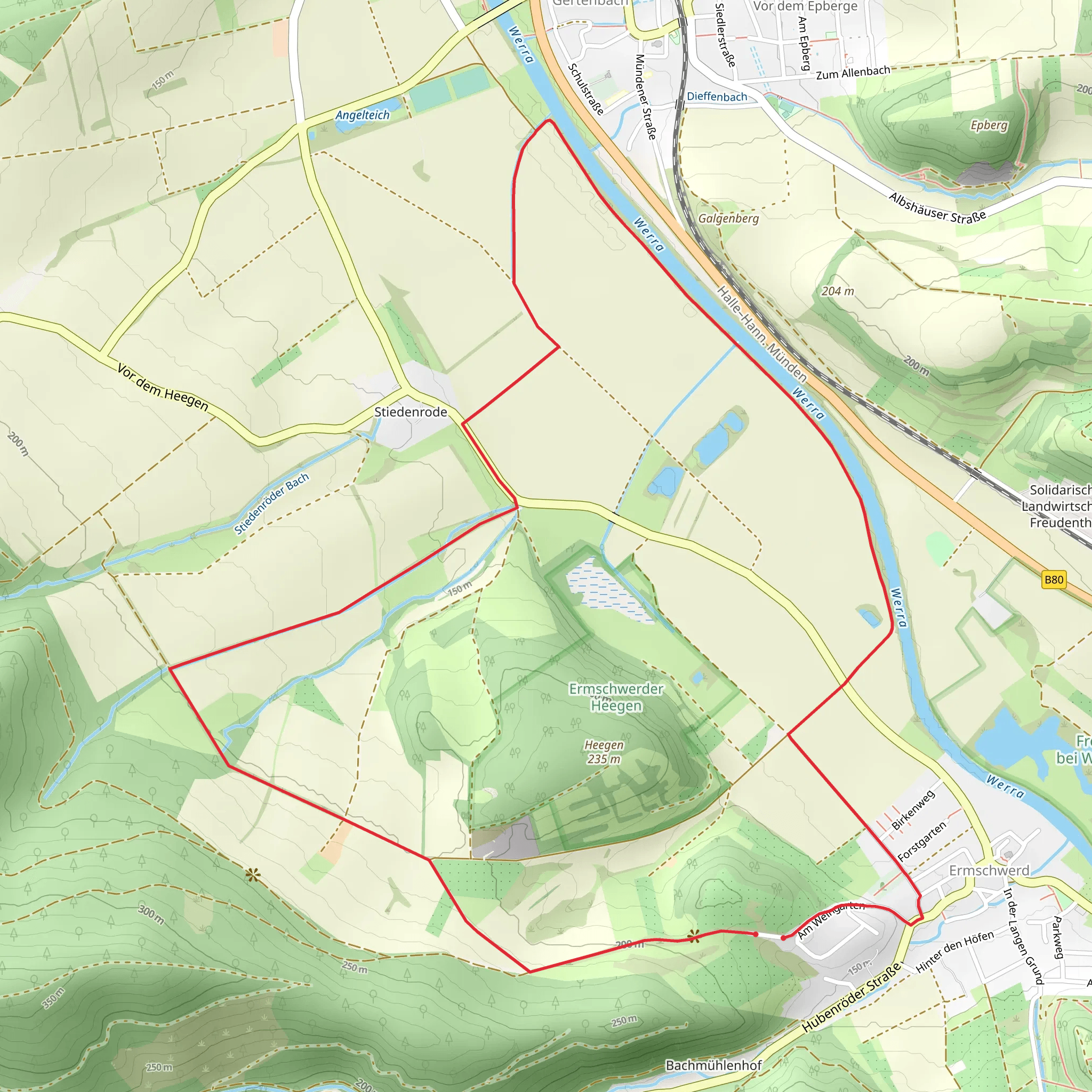 Ermschwerder Heegen Loop mobile static map