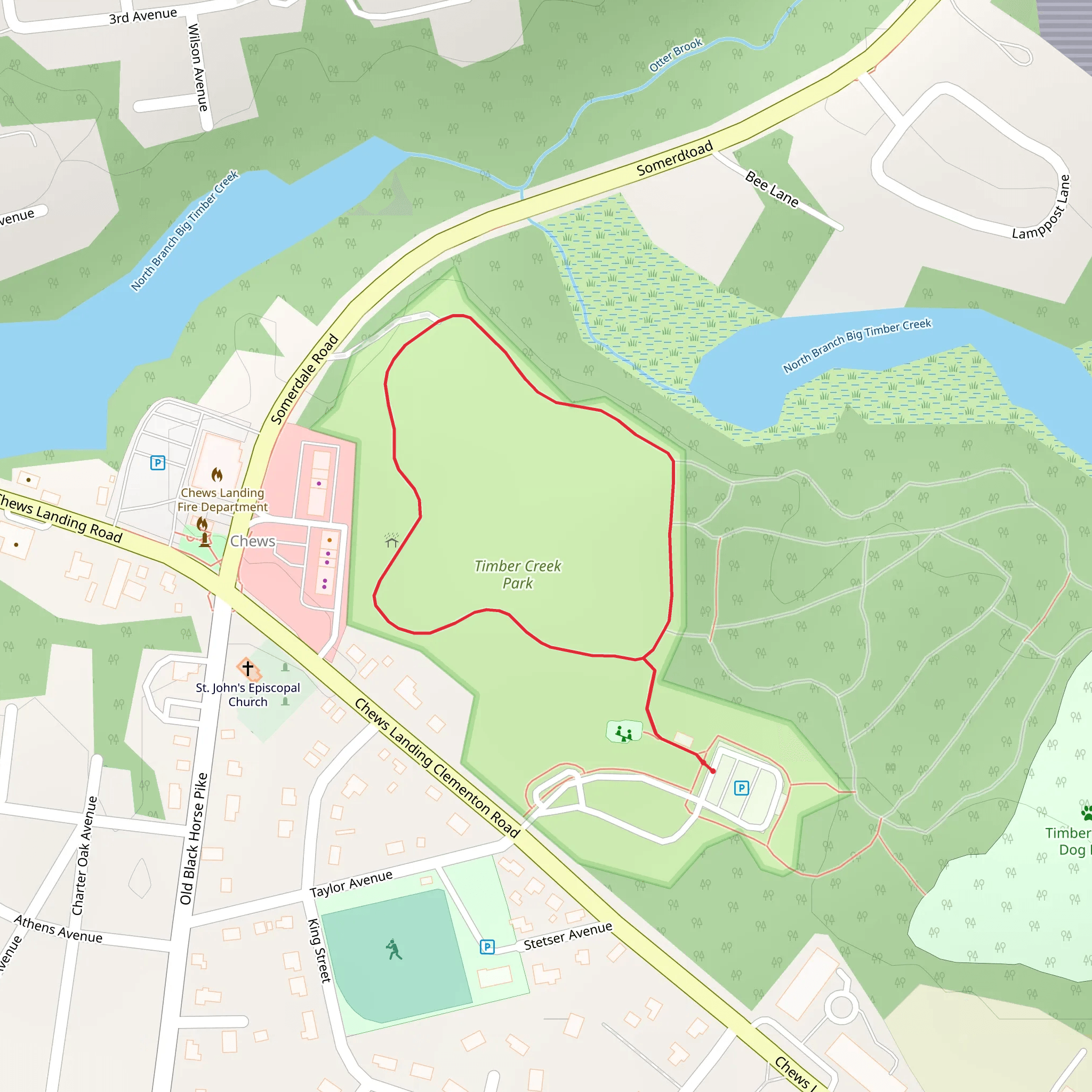 Timber Creek Dog Park Loop mobile static map