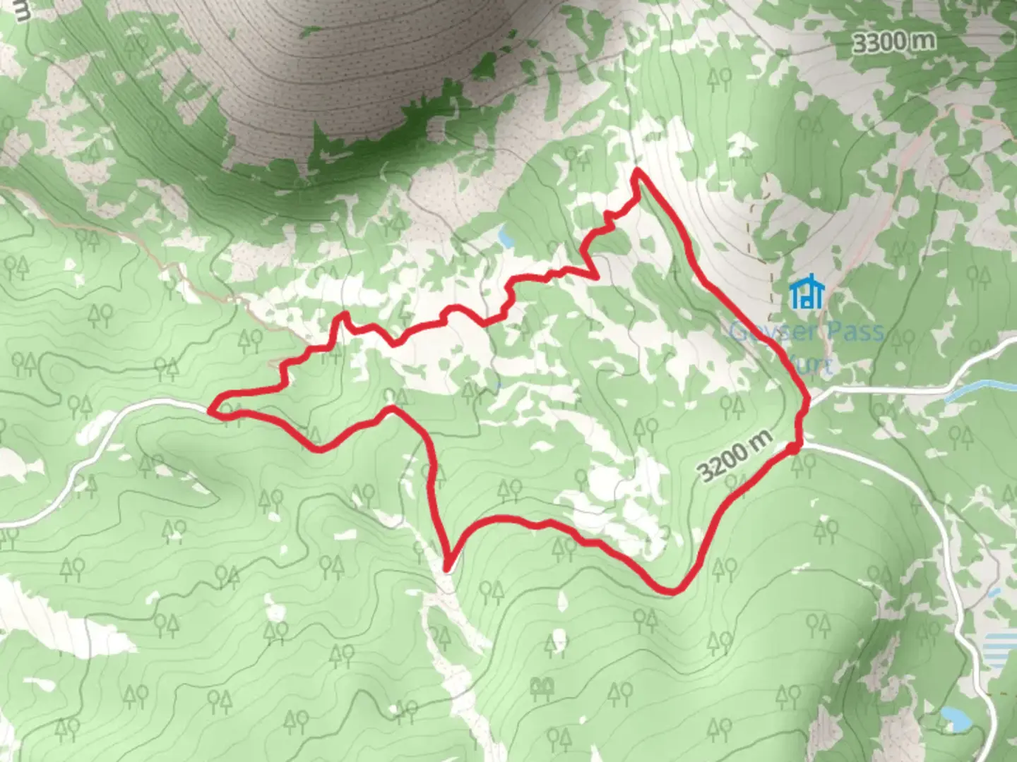 An image depicting the trail Moonlight Meadows Trail and Geyser Pass Road Loop and its surrounding area.