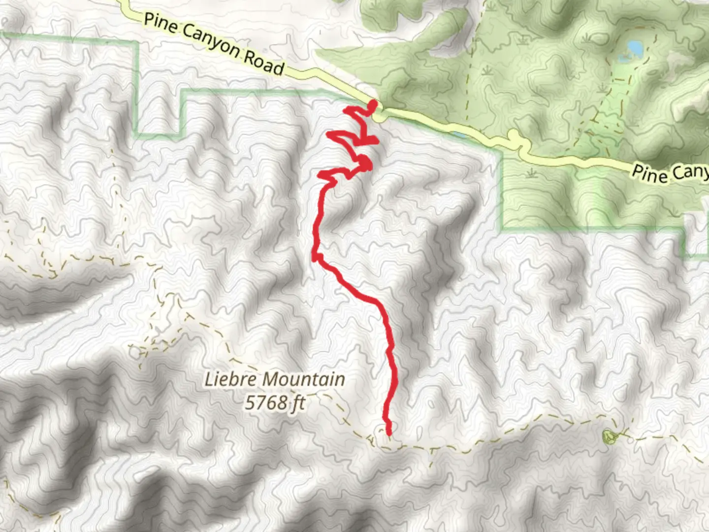 An image depicting the trail PCT from Pine Canyon Road and its surrounding area.