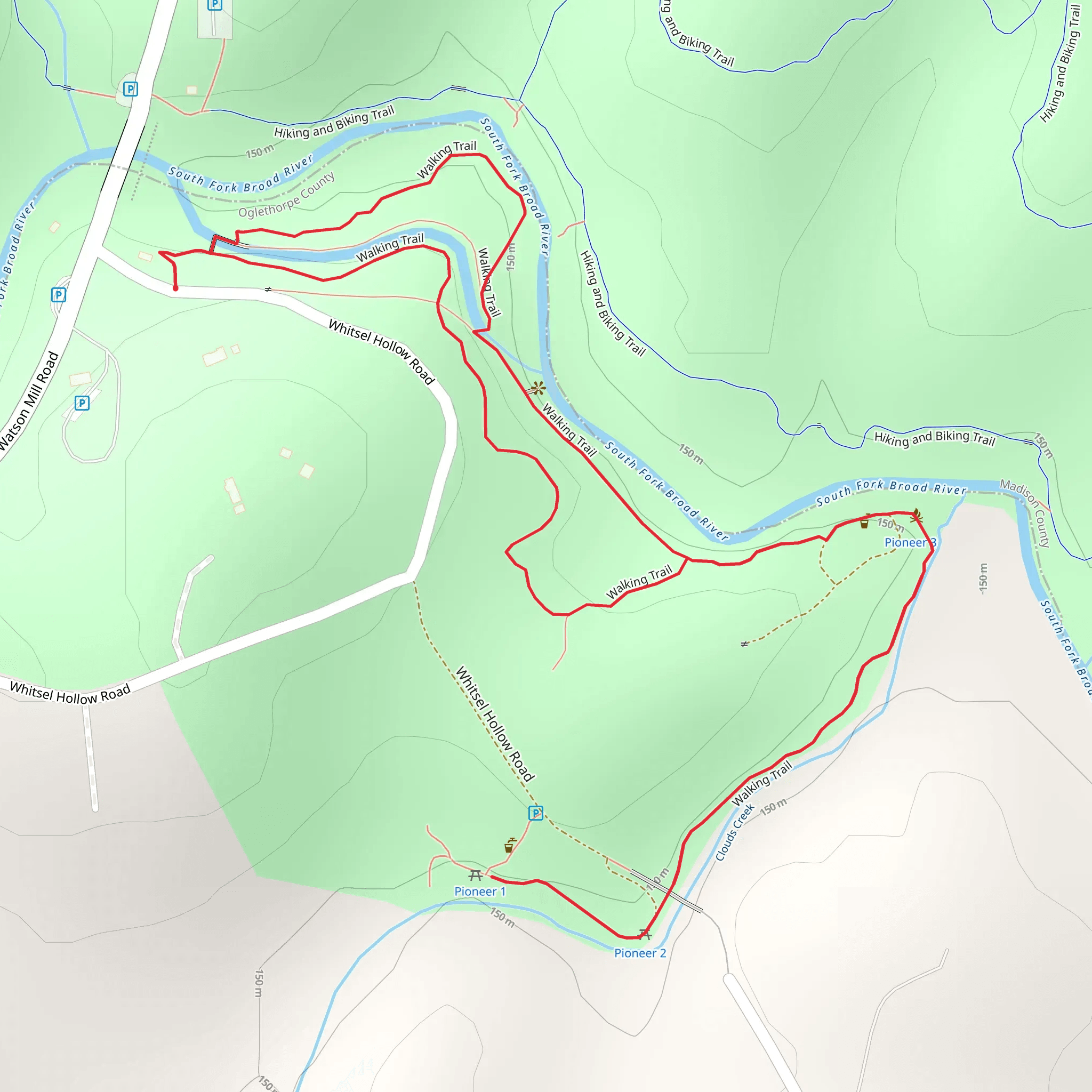 Pioneer Walking Trail mobile static map