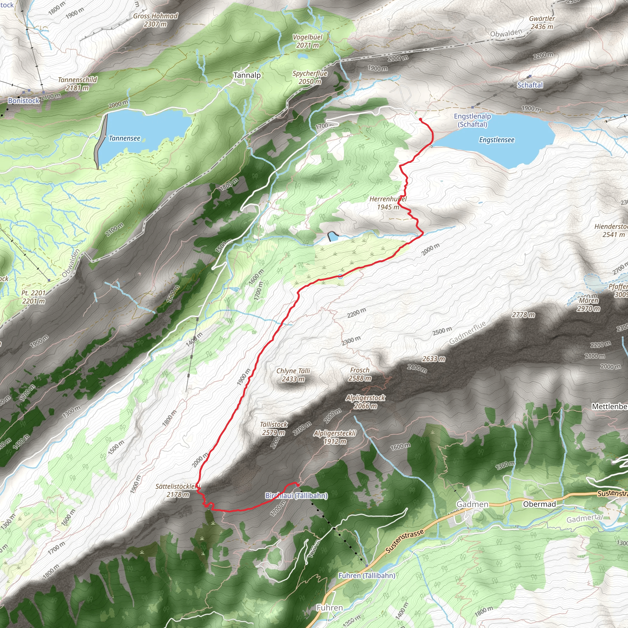 Tälliweg - Engstlenalp - Tälli mobile static map