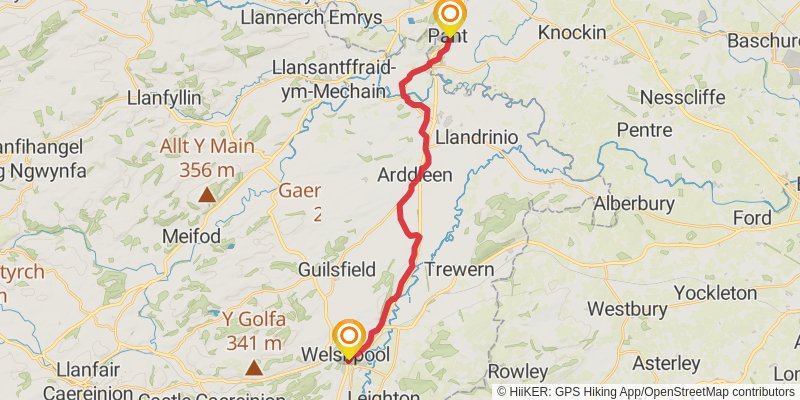 Montgomery Canal Walk stage 2 Map