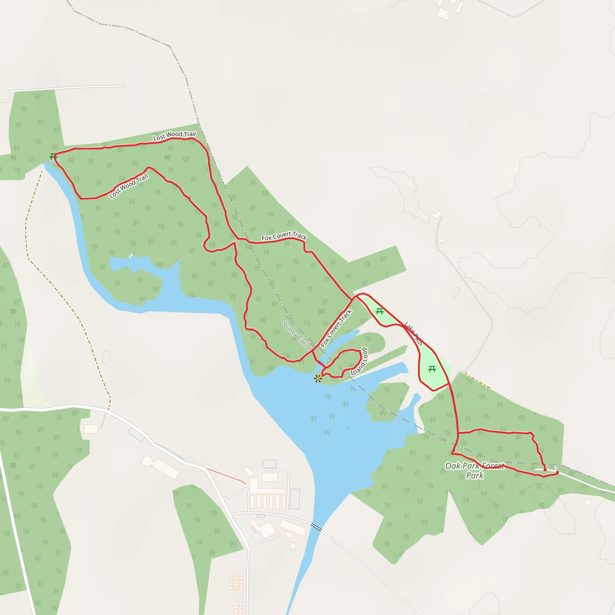 Oak Park Loop mobile static map