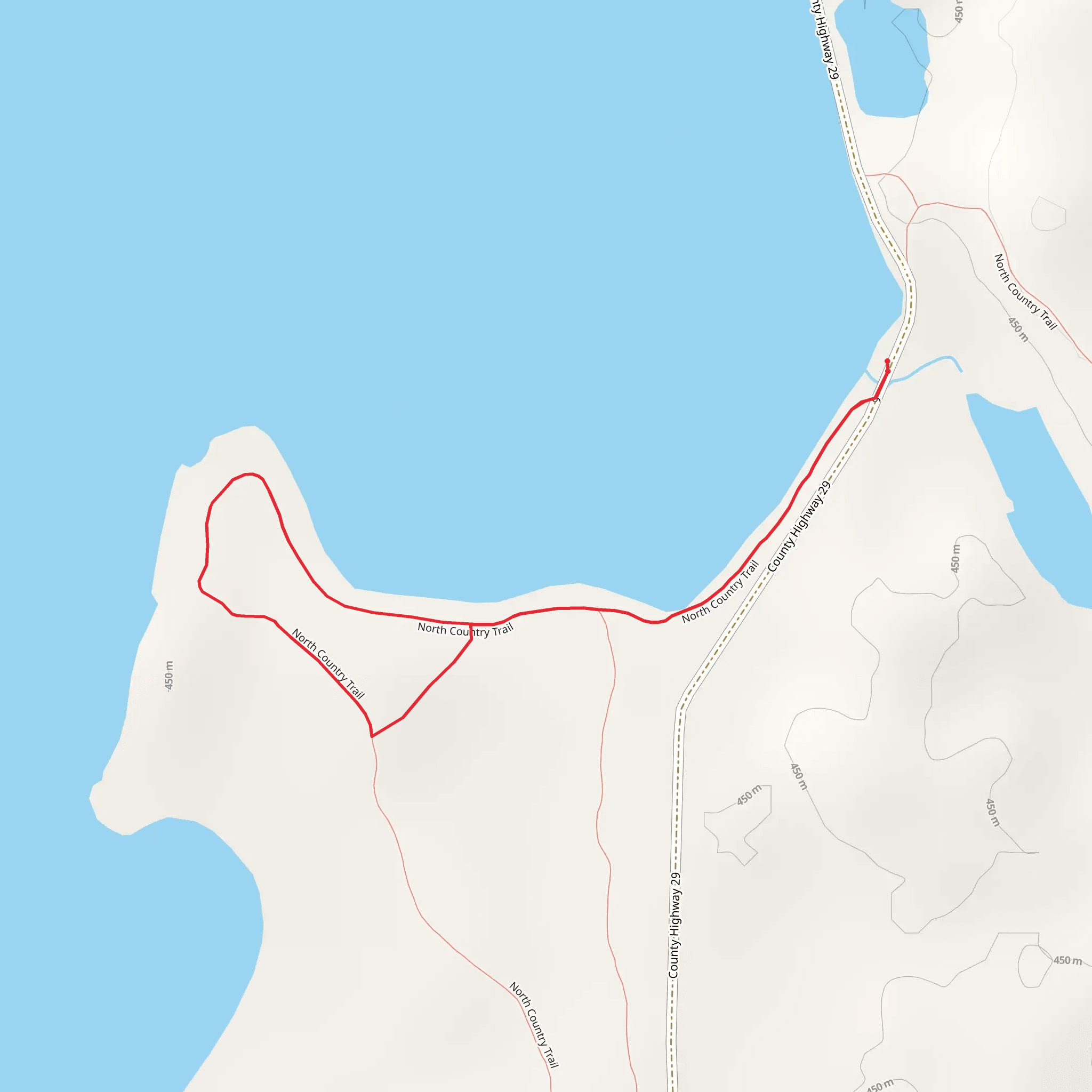 Tamarack Lake via NCT mobile static map