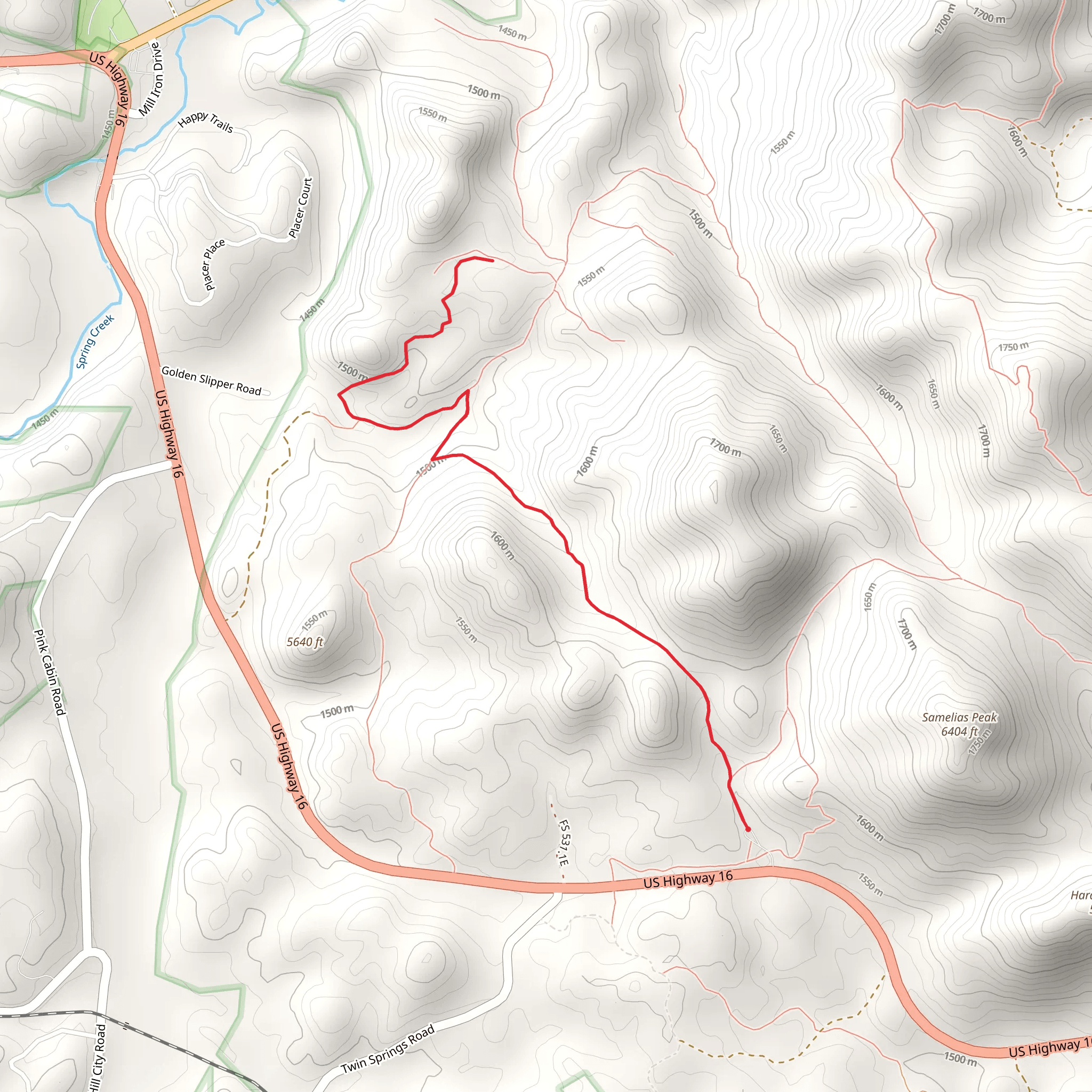 Empire Mine from US Highway 16 mobile static map
