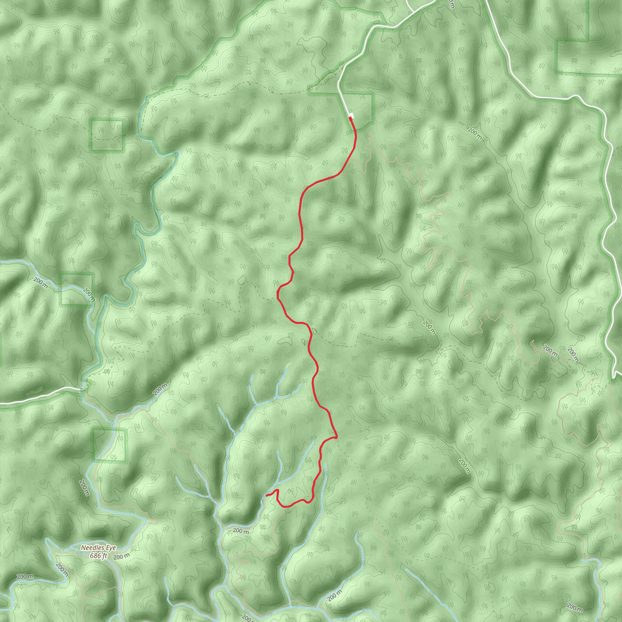Bunyan Hill Wild Hiking Trail mobile static map