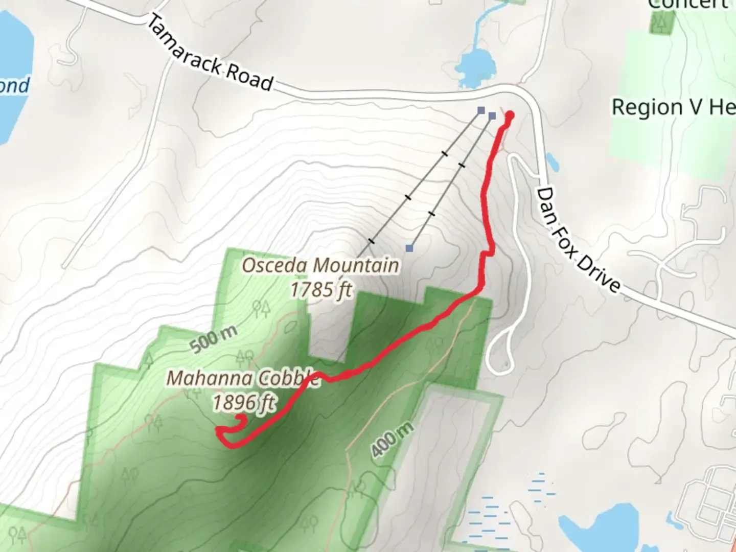 An image depicting the trail Mahanna Cobble Trail and its surrounding area.