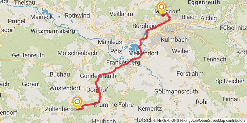 Frankenweg stage 6 Map