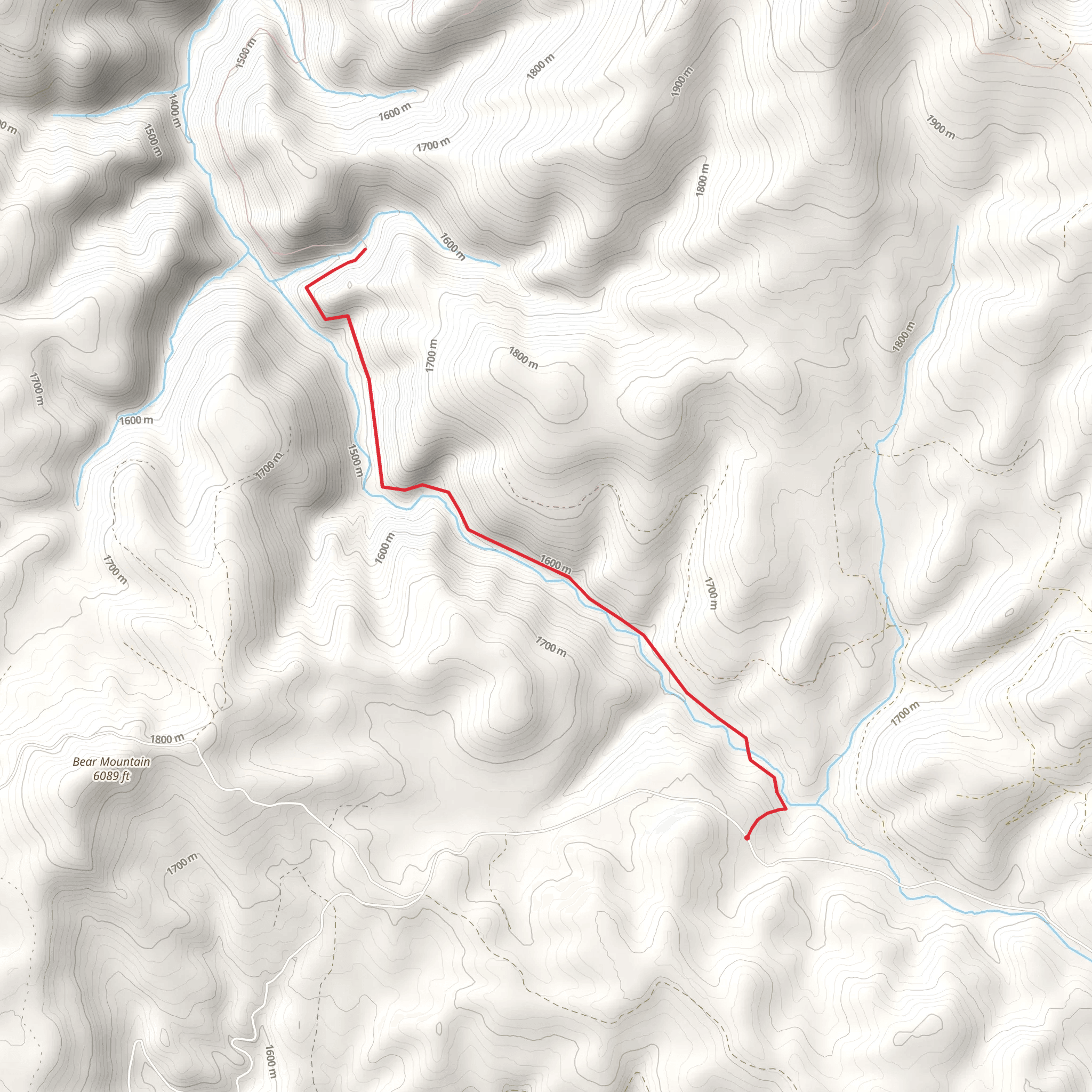 Ochoco Mountain via Potter Meadows mobile static map