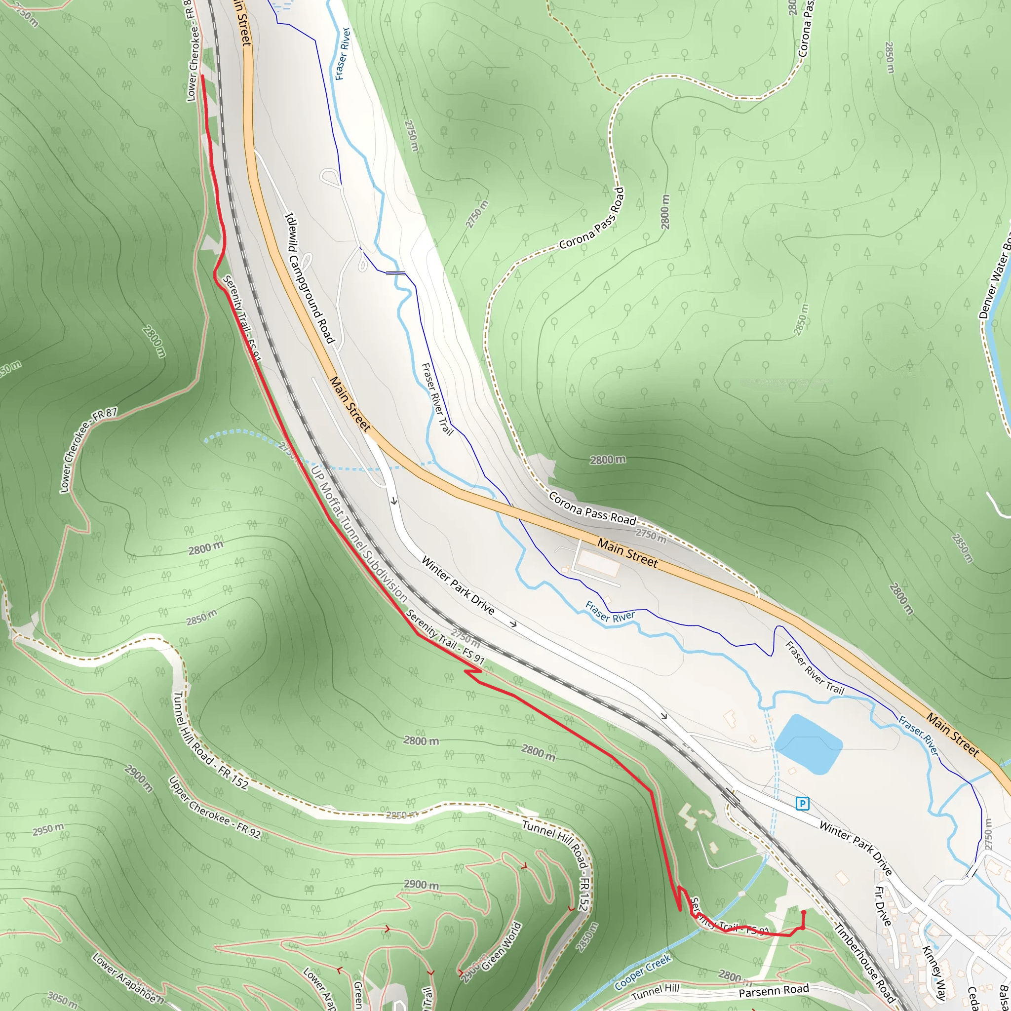 Serenity Trail mobile static map