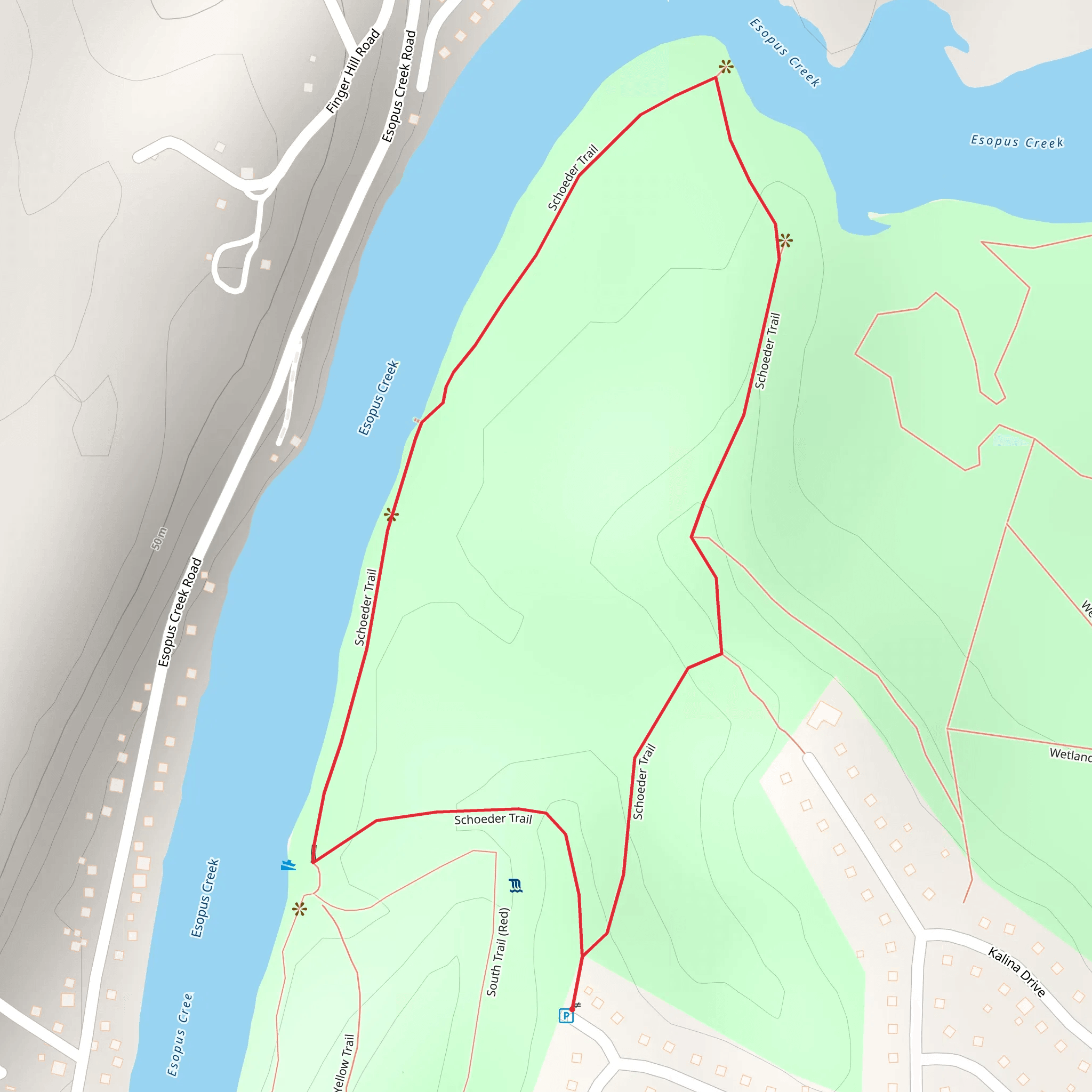 Schoeder Trail Loop mobile static map