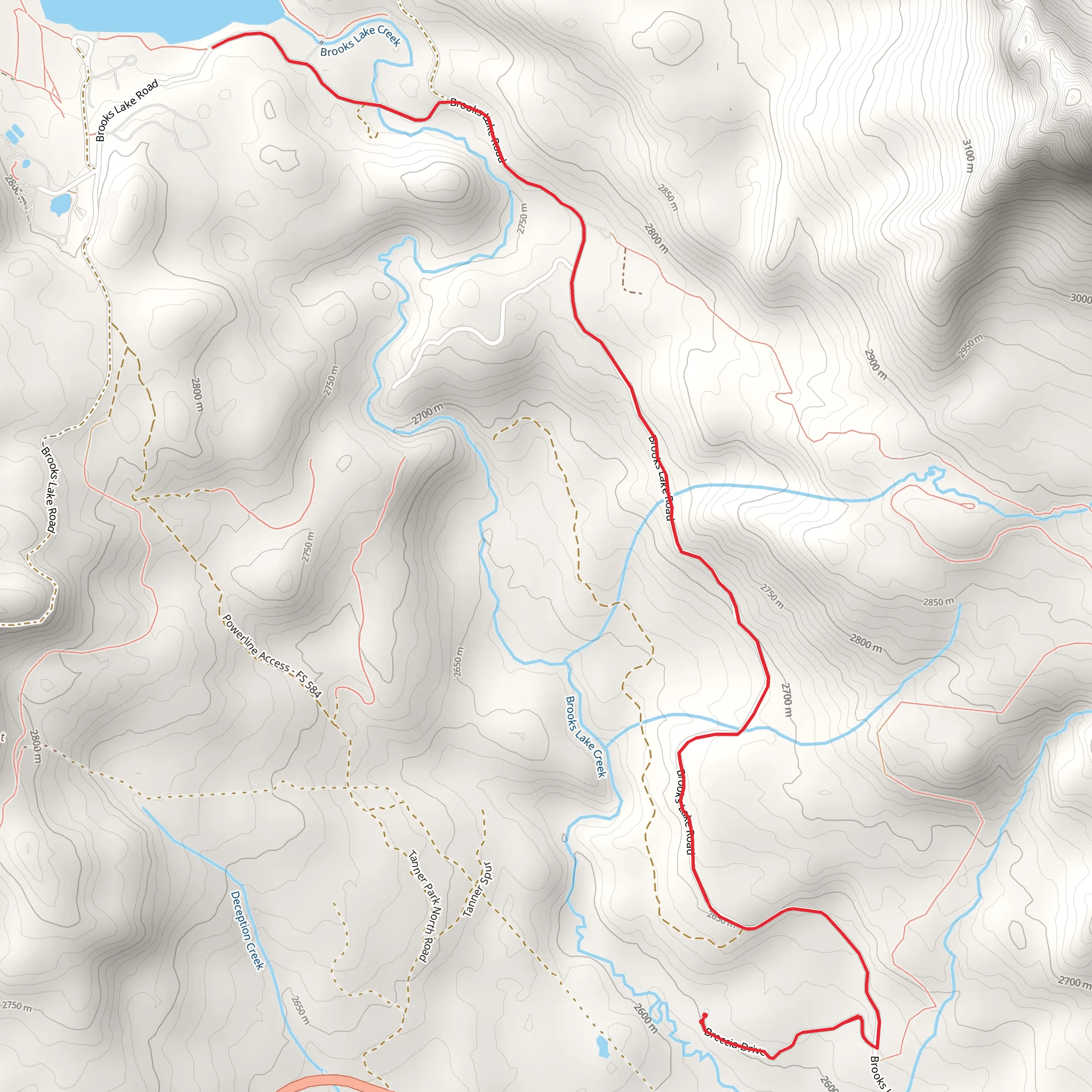 Brooks Lake mobile static map