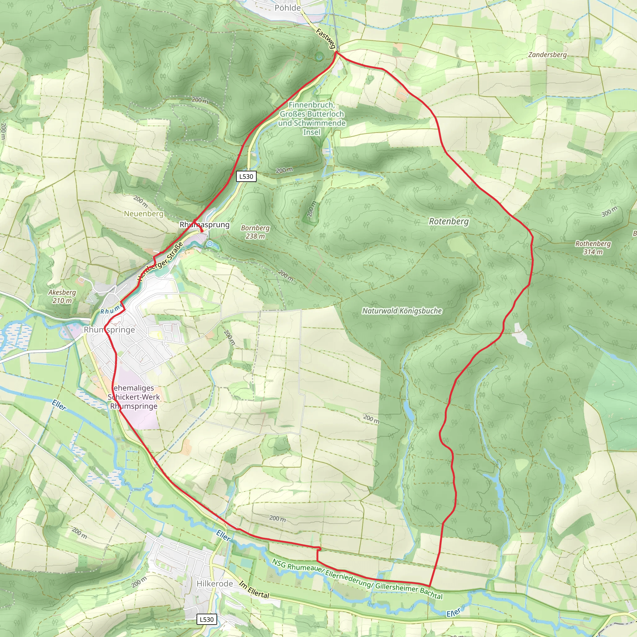 RhUmasprung and Rotenberg Loop mobile static map