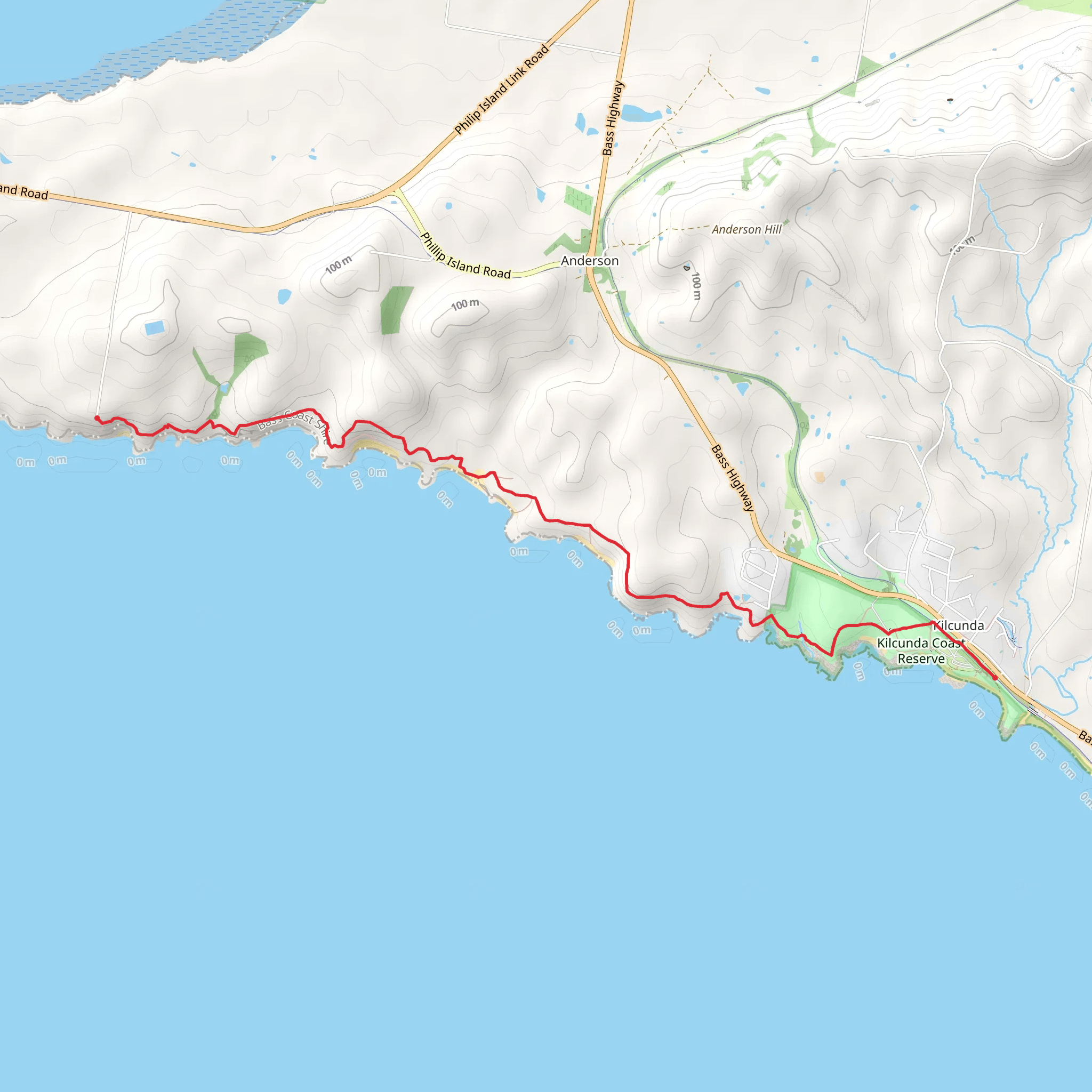 George Bass Coastal Walk mobile static map