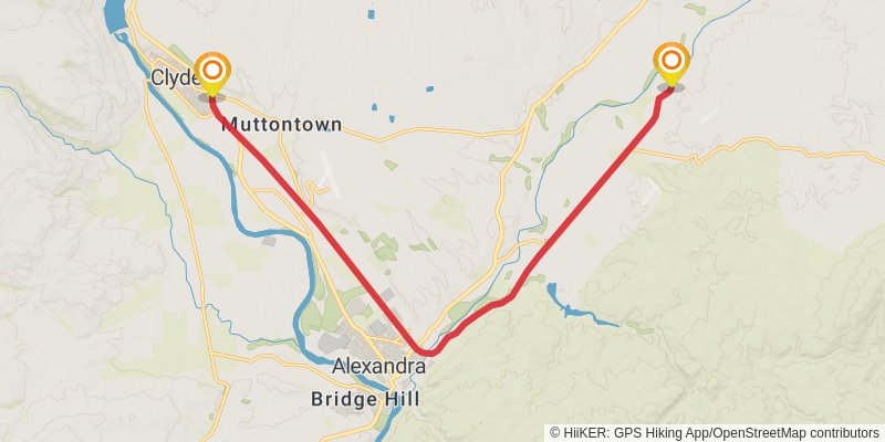 Otago Central Rail Trail stage 1 Map