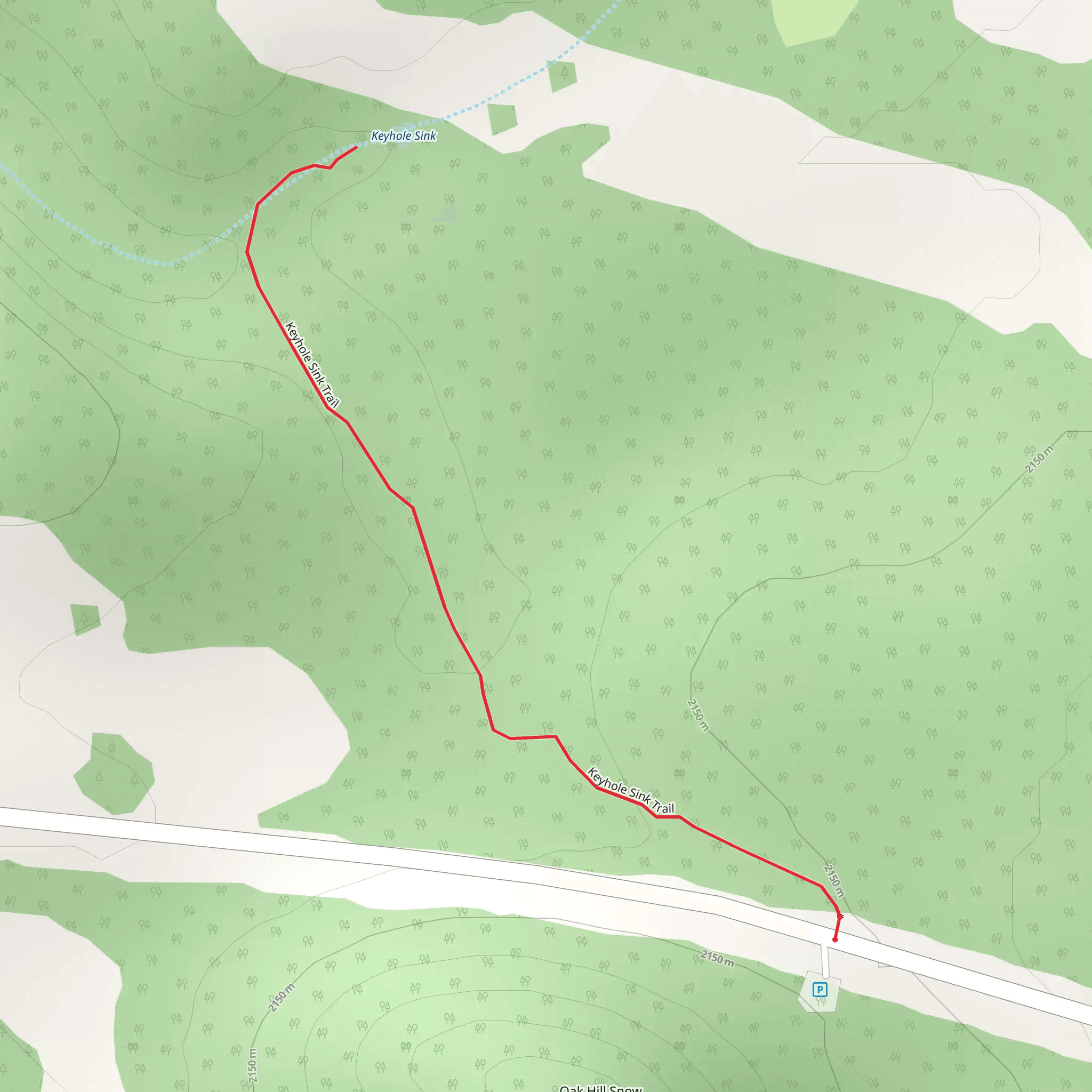 Keyhole Sink Trail mobile static map