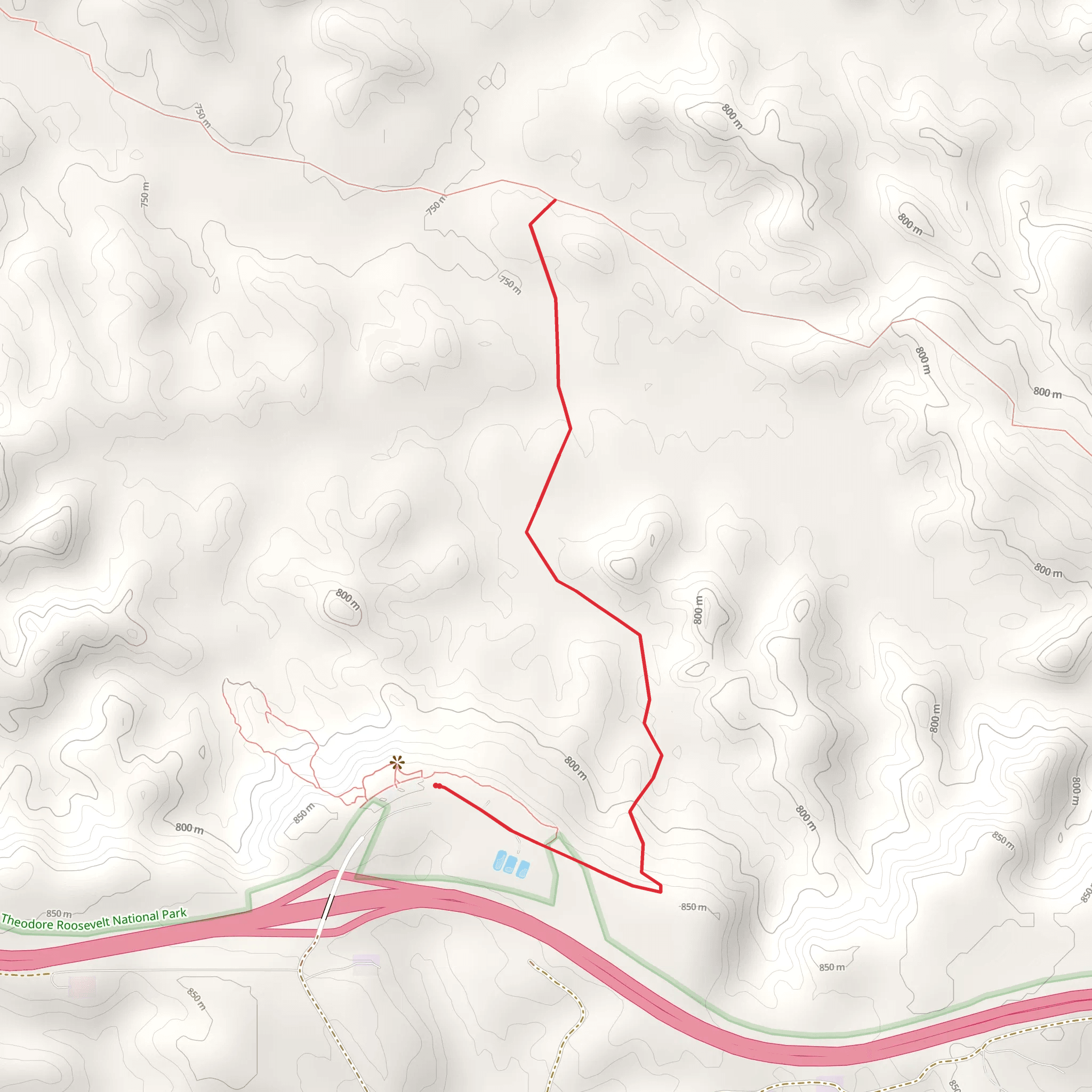 Painted Canyon Trail mobile static map