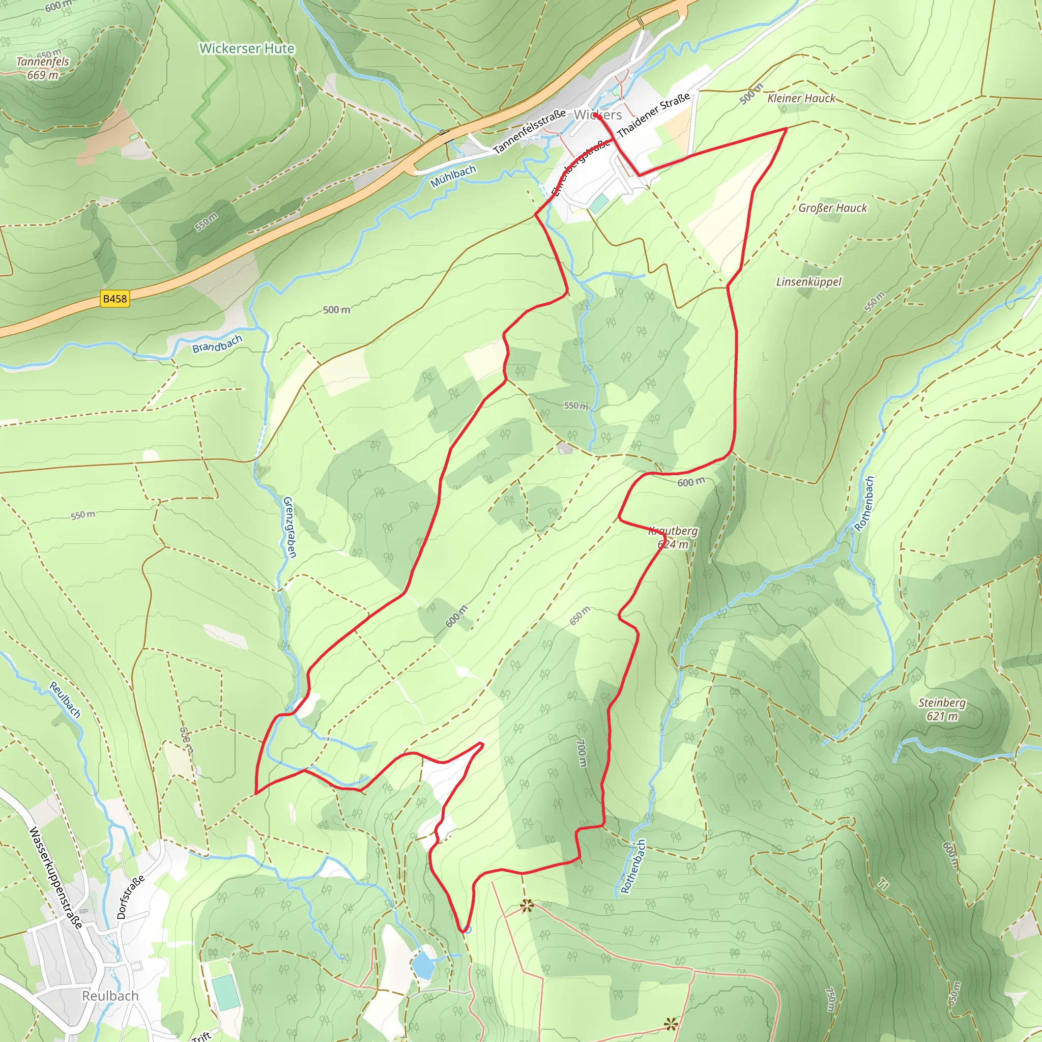 Wickers Loop mobile static map