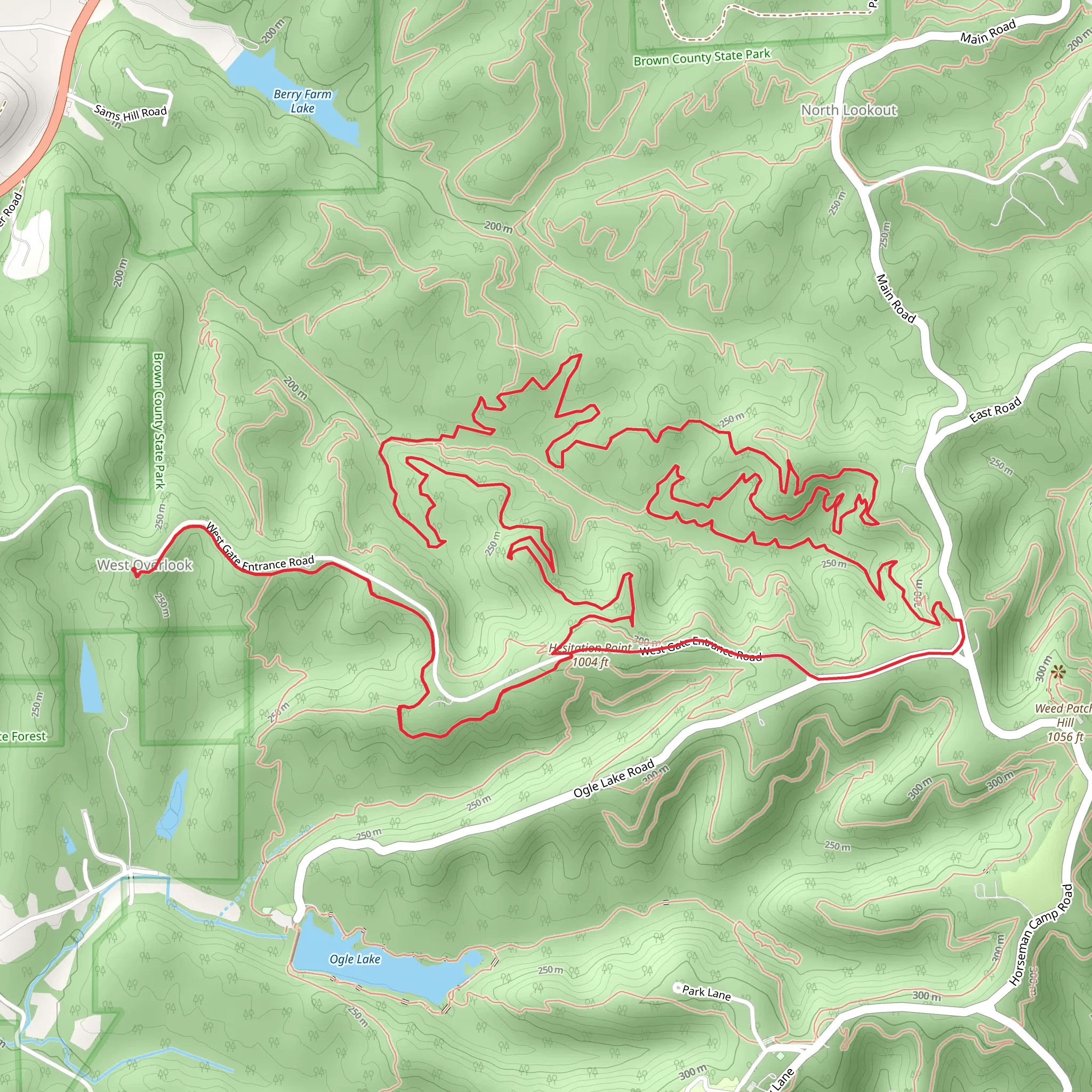 Hesitation Point, Aynes and Bobcat Loop Trail mobile static map