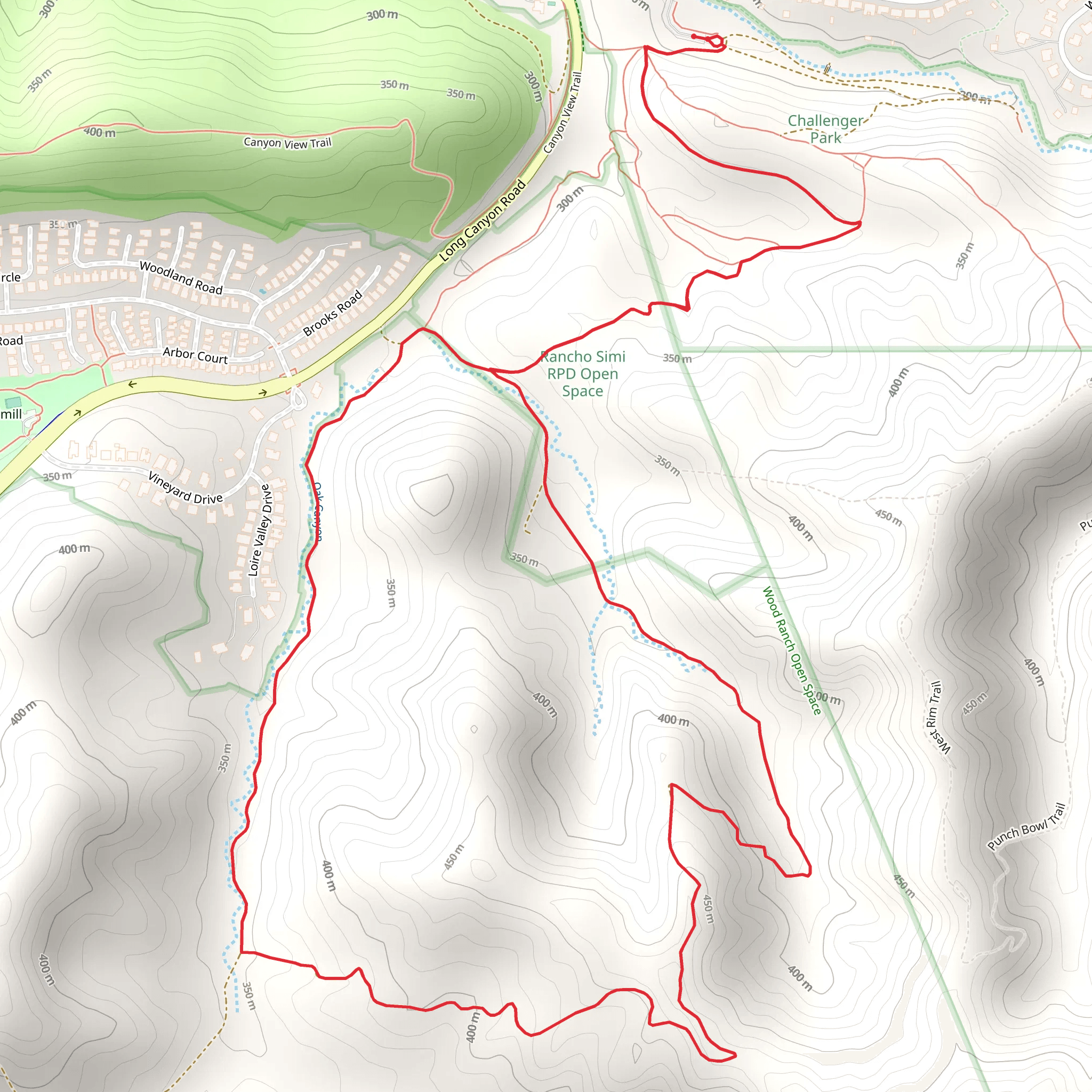 Oak Creek and Montgomery Canyon Loop mobile static map