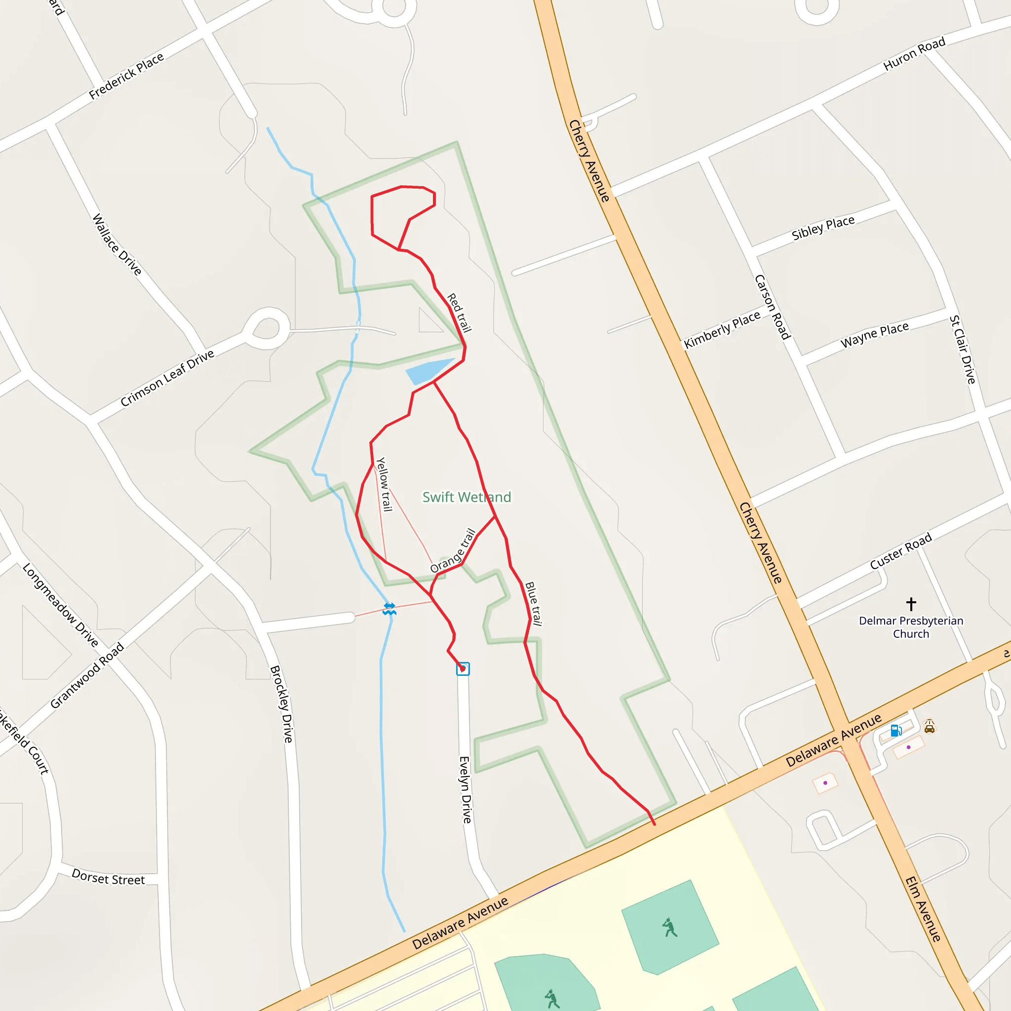 Swift Wetland Loop mobile static map