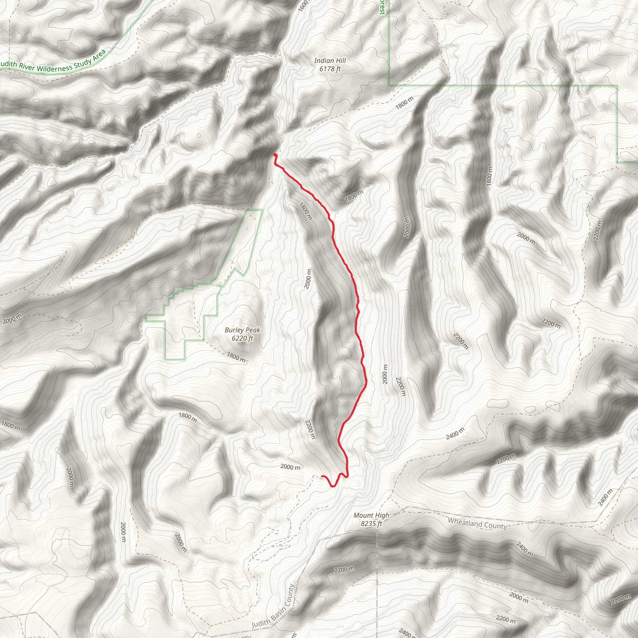 Dry Pole Canyon Trail mobile static map