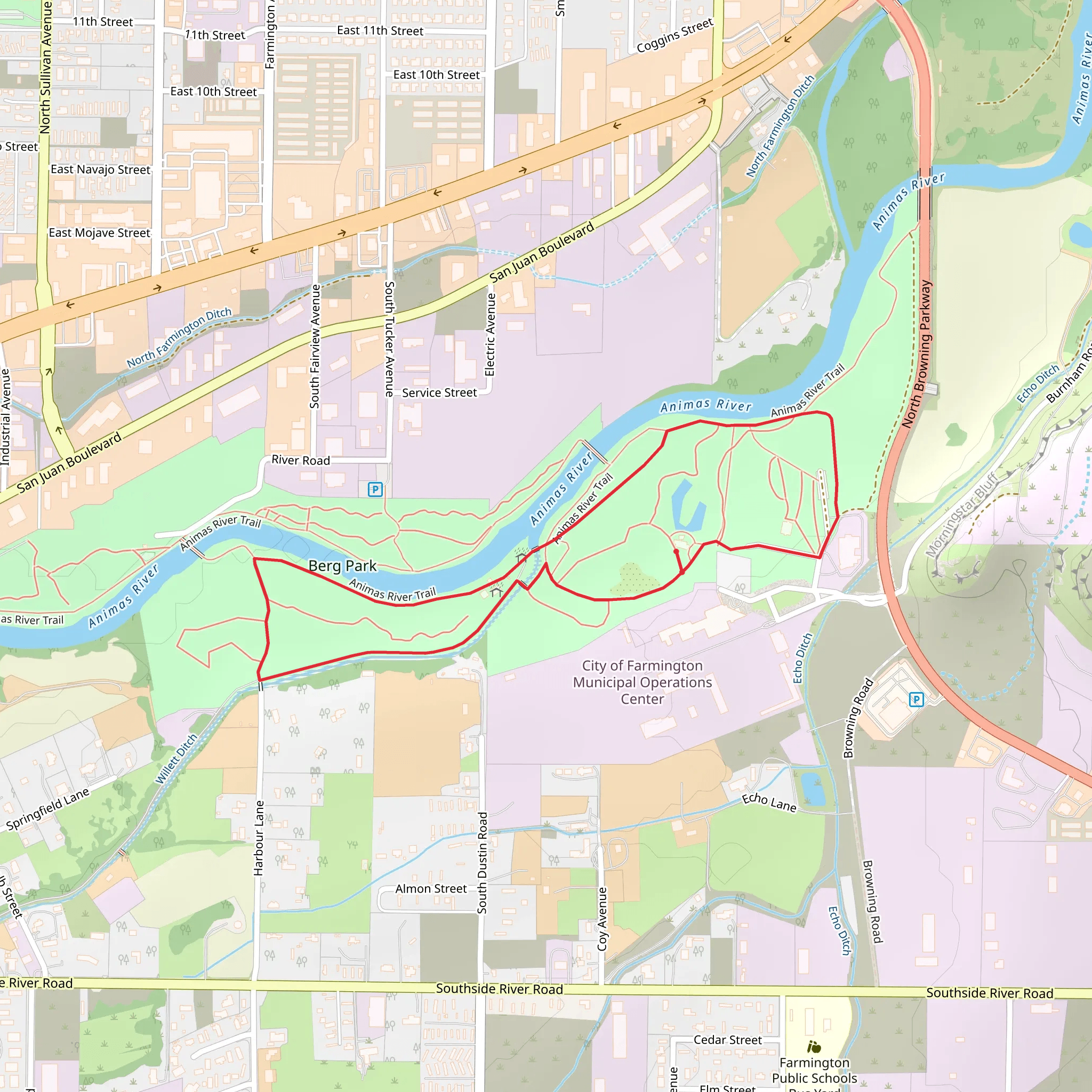 Riverside Nature Center Xeriscape Garden Loop mobile static map