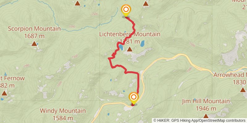 Pacific Crest Trail - Washington stage 32 Map