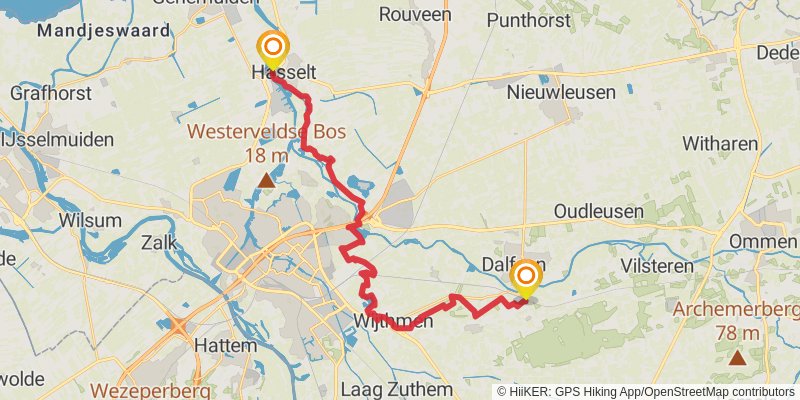 Overijssels Havezatenpad stage 9 Map